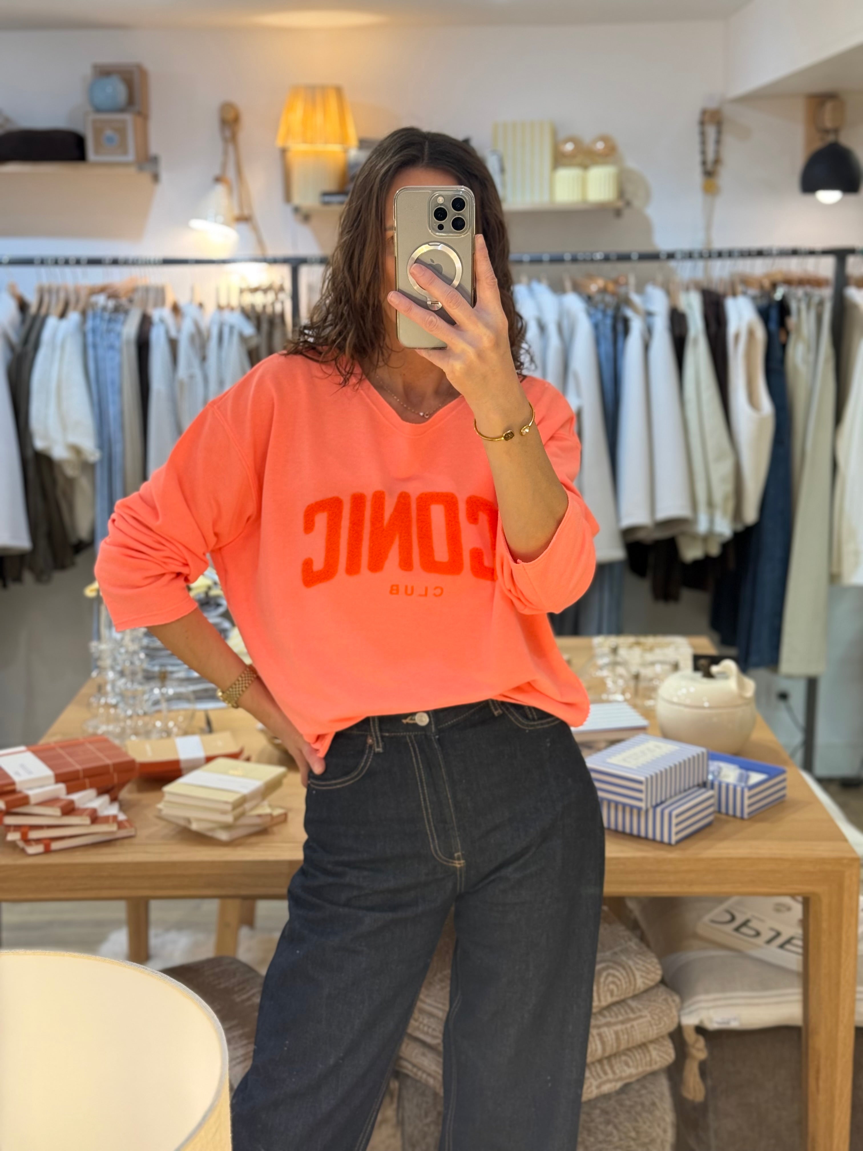 SWEAT ORANGE FLUO Q2091