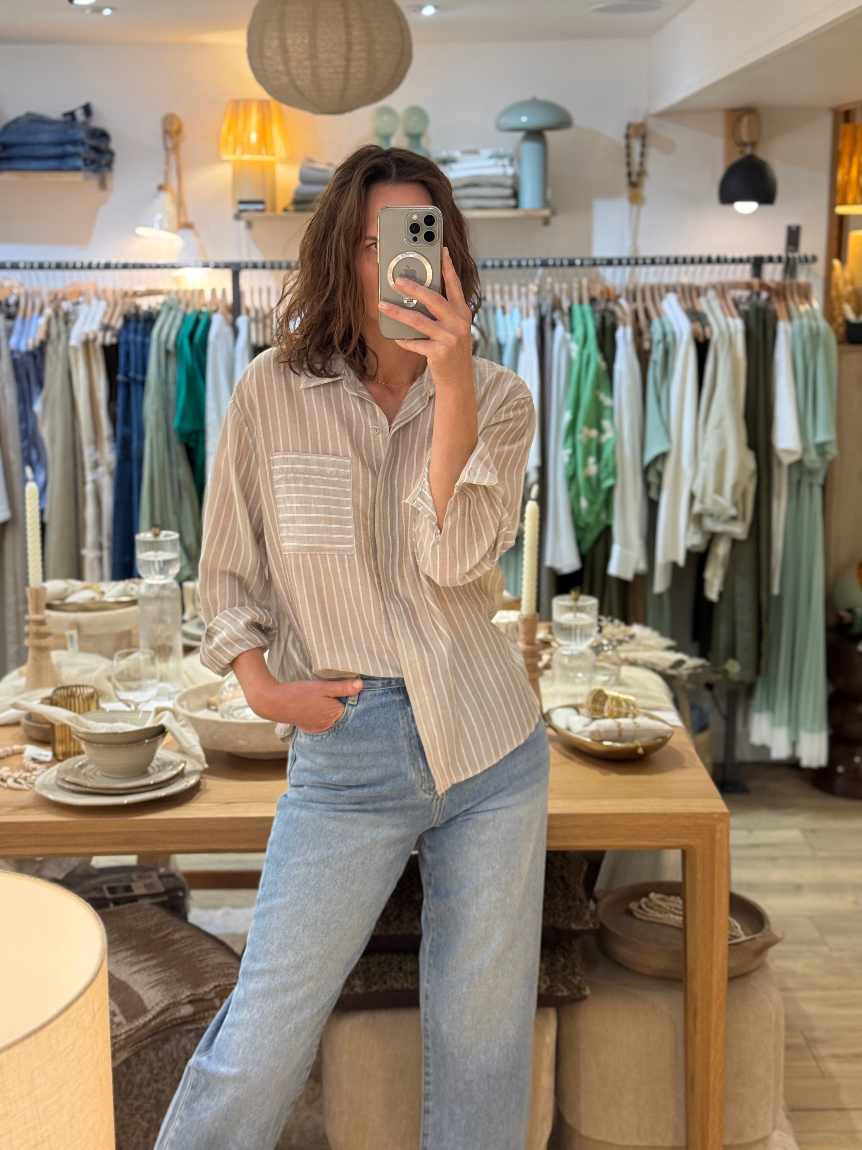 CHEMISE TAUPE TSS2989