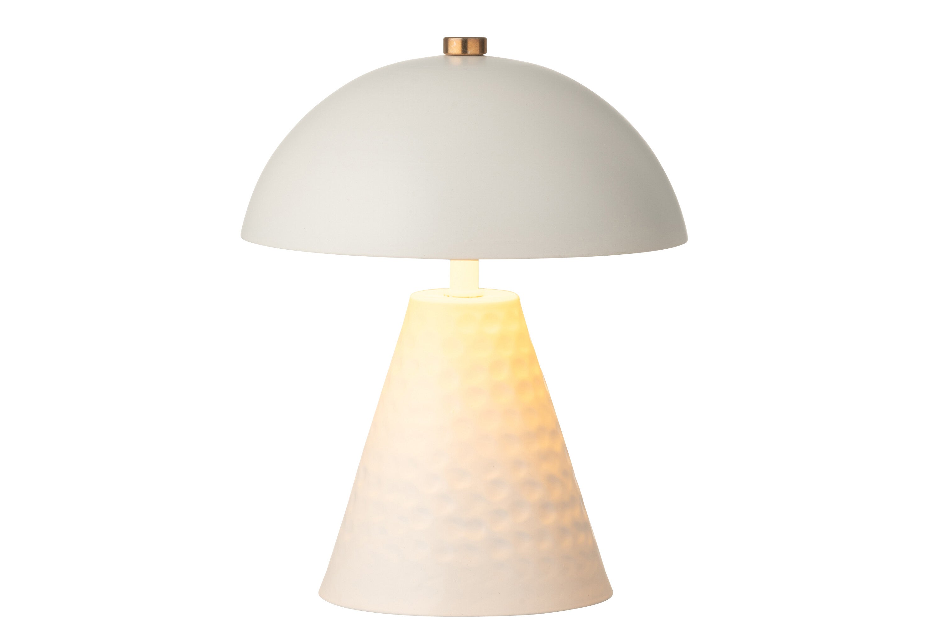LAMPE CHAMPIGNON FER BLANC