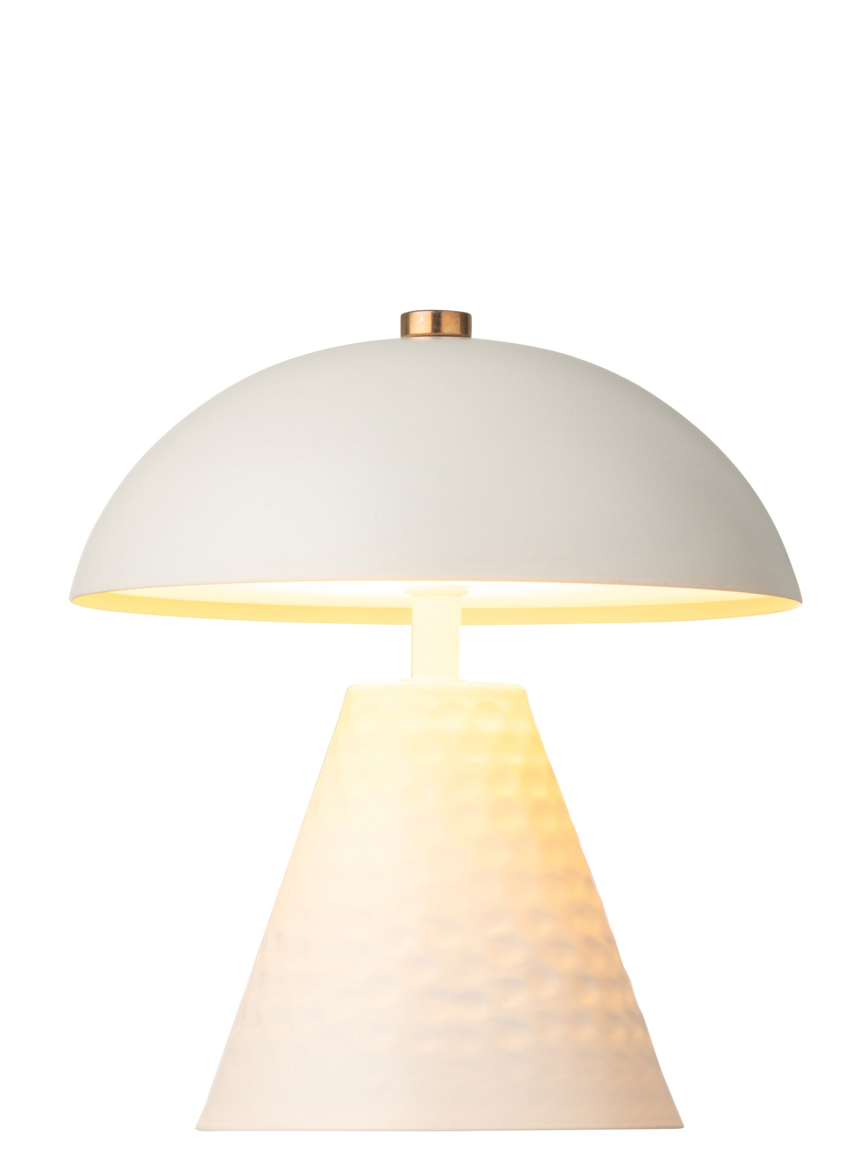 LAMPE CHAMPIGNON FER BLANC