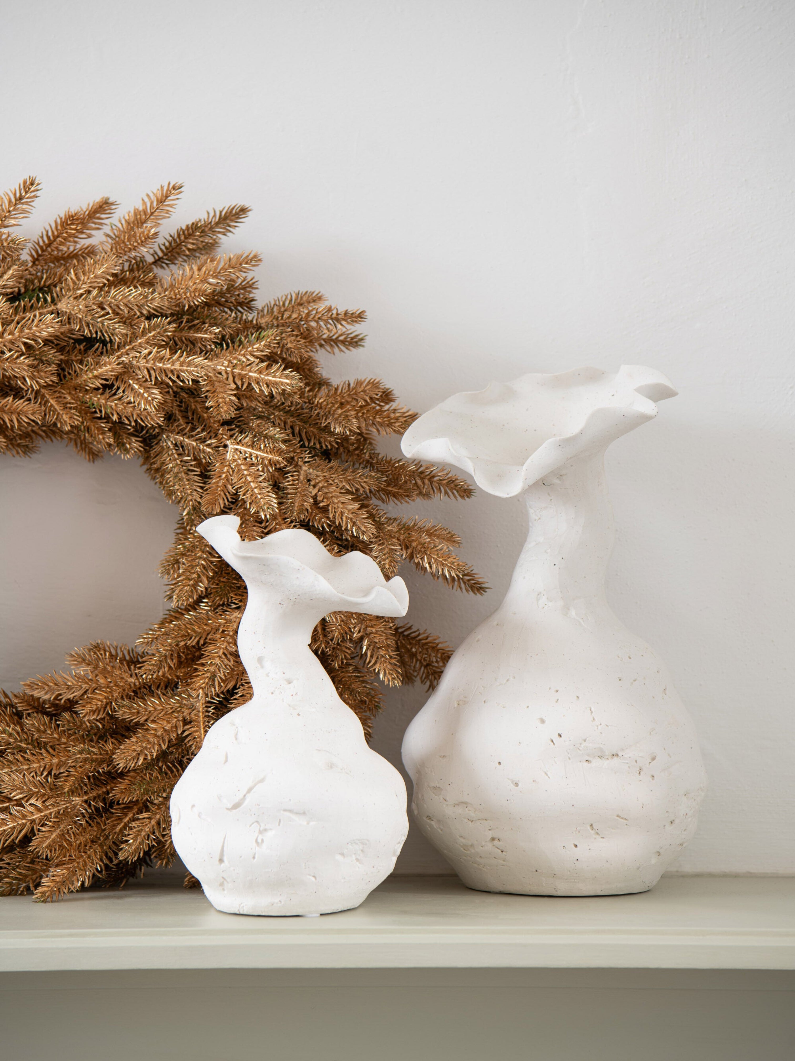 VASE HELIX CERAM BLANC