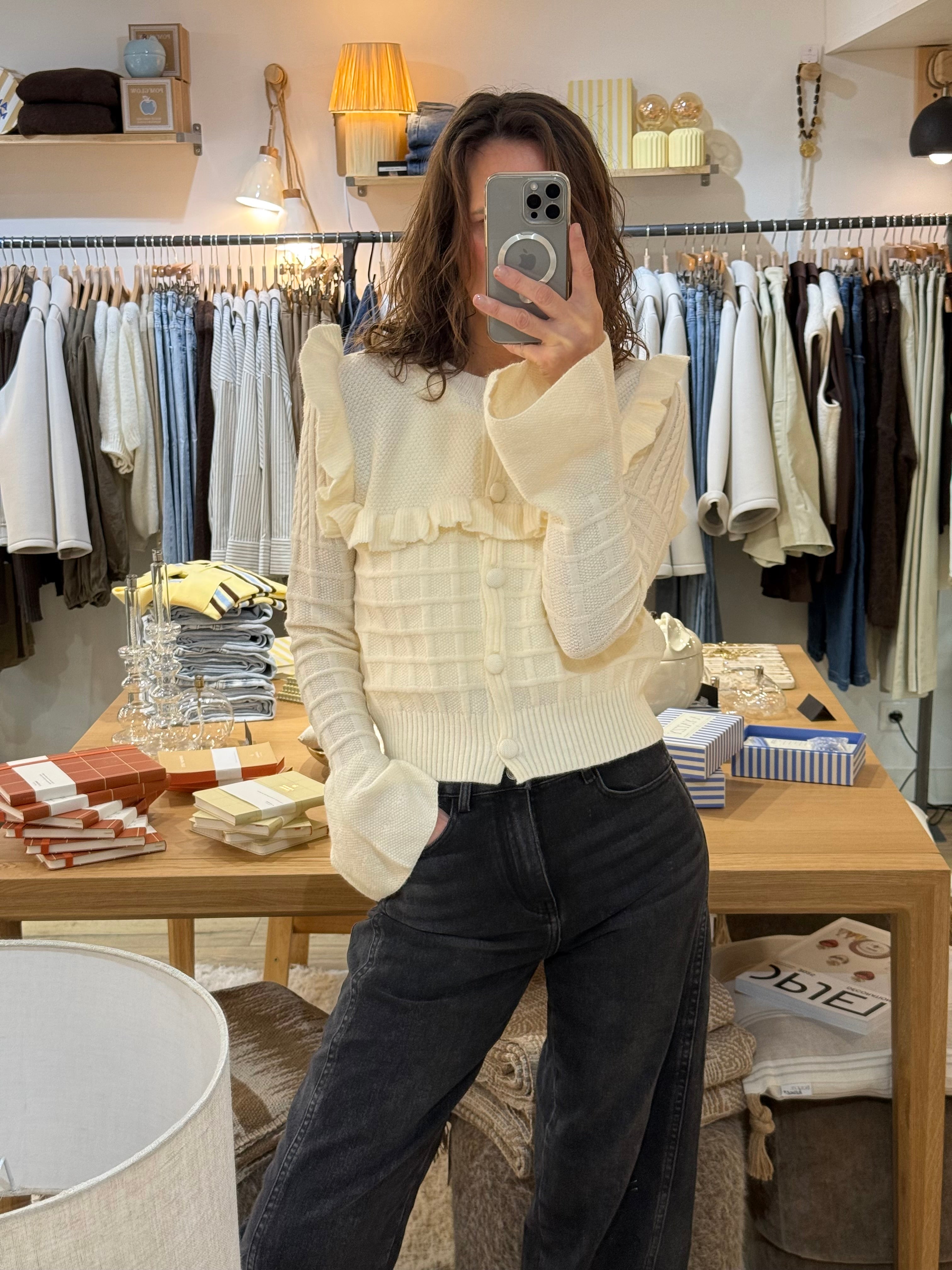 GILET ECRU MD0018-1