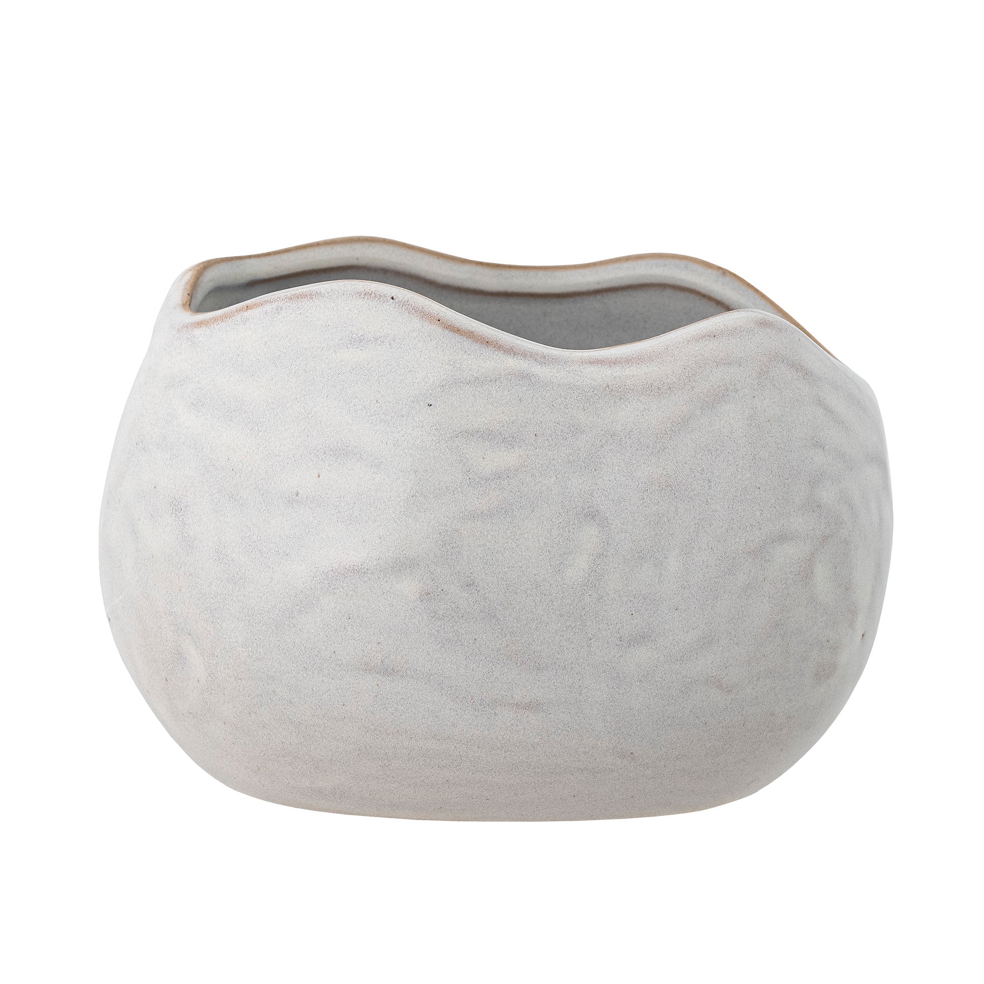 PENNIE POT DE FLEURS, BLANC, GRES