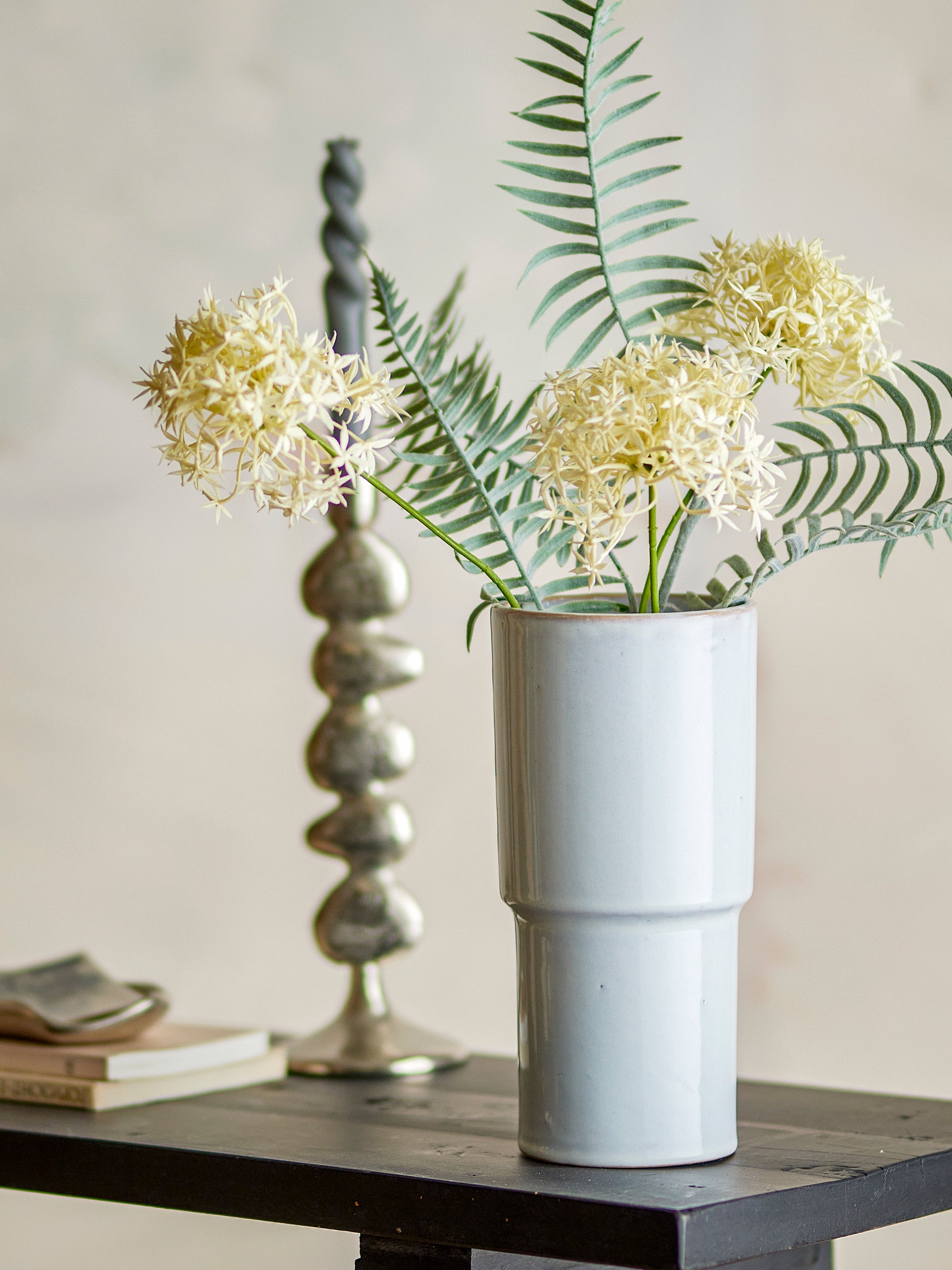 MARJI VASE, BLANC, GRES