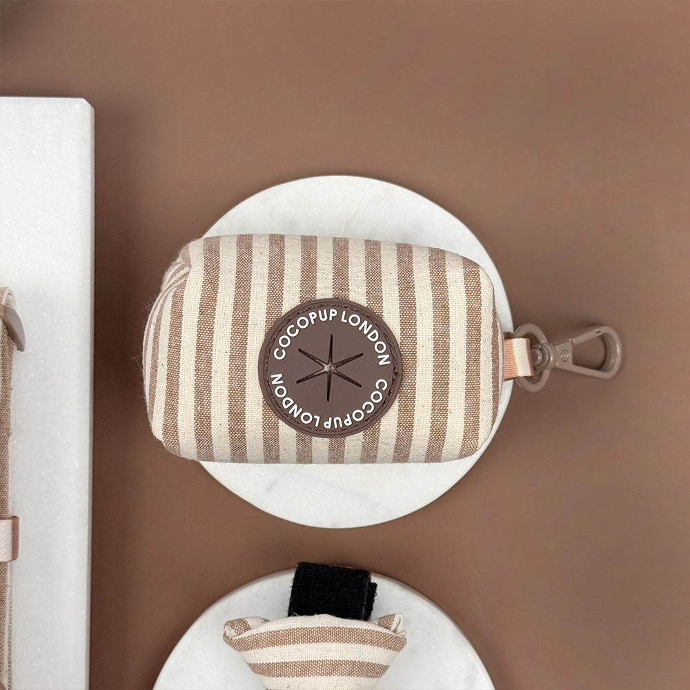 Porte-sacs à déjections « London Linen Stripes »