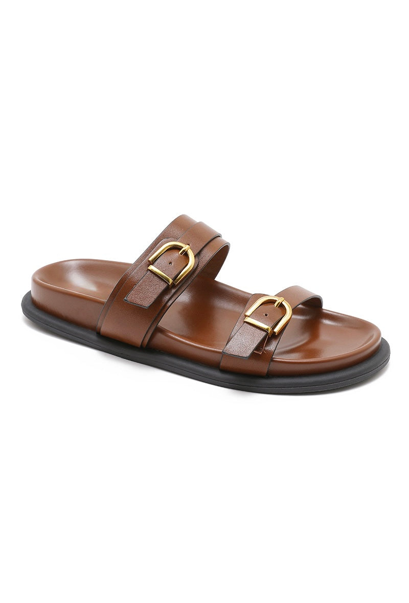 CLAQUETTE CAMEL DEUX BRIDES