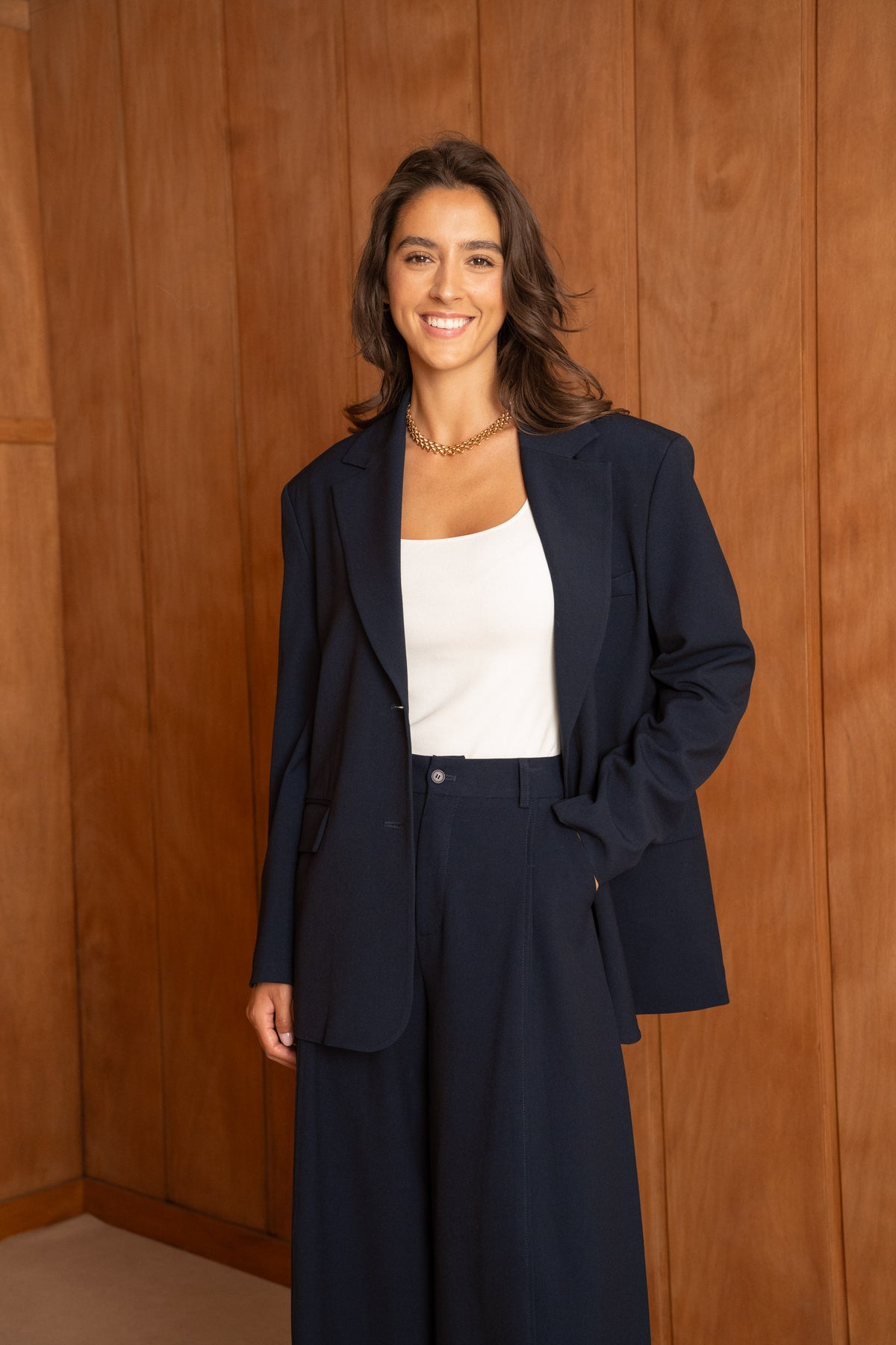 VESTE MARINE OVERSIZE V26183