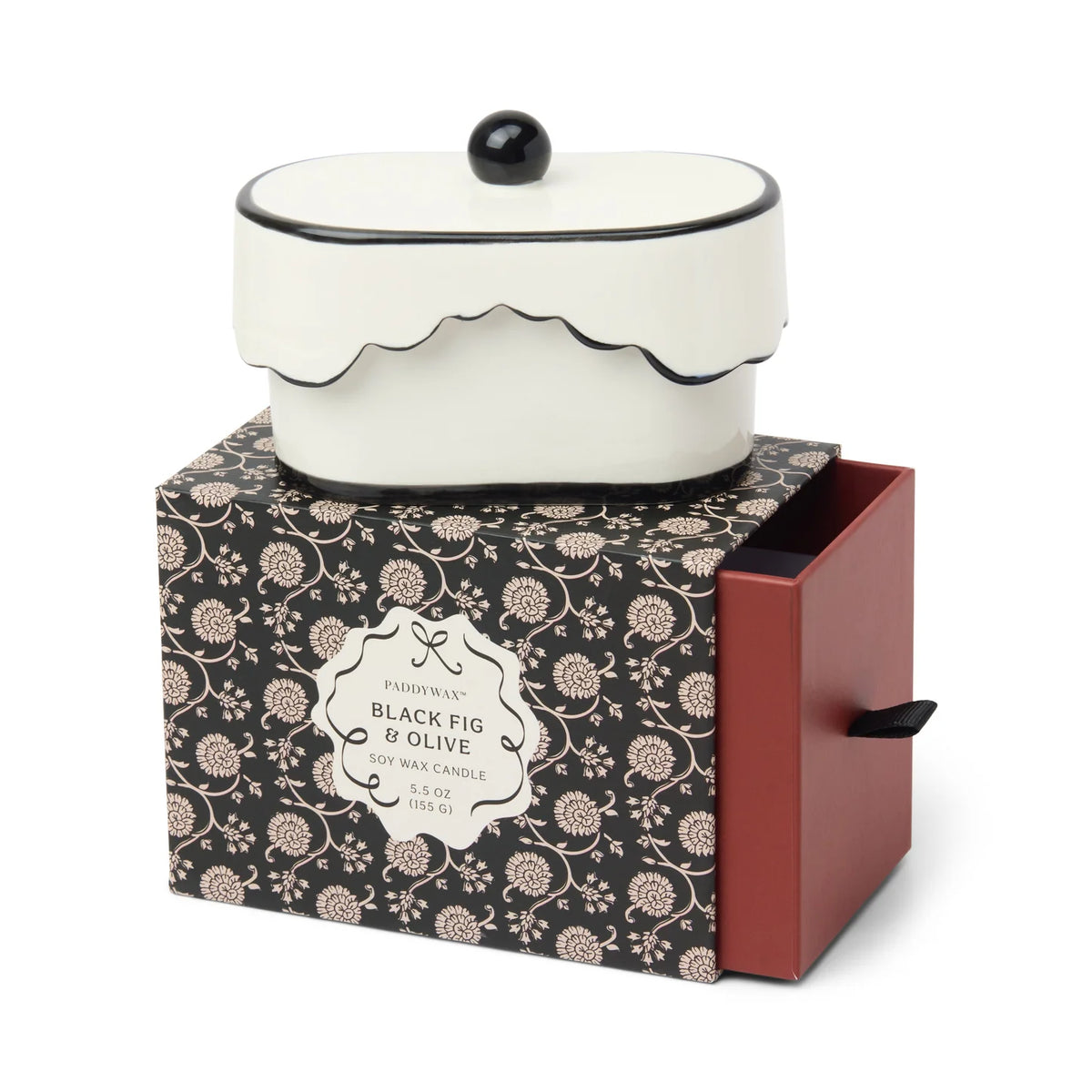 BOUGIE FIGUE NOIRE ET OLIVE CÉRAMIQUE