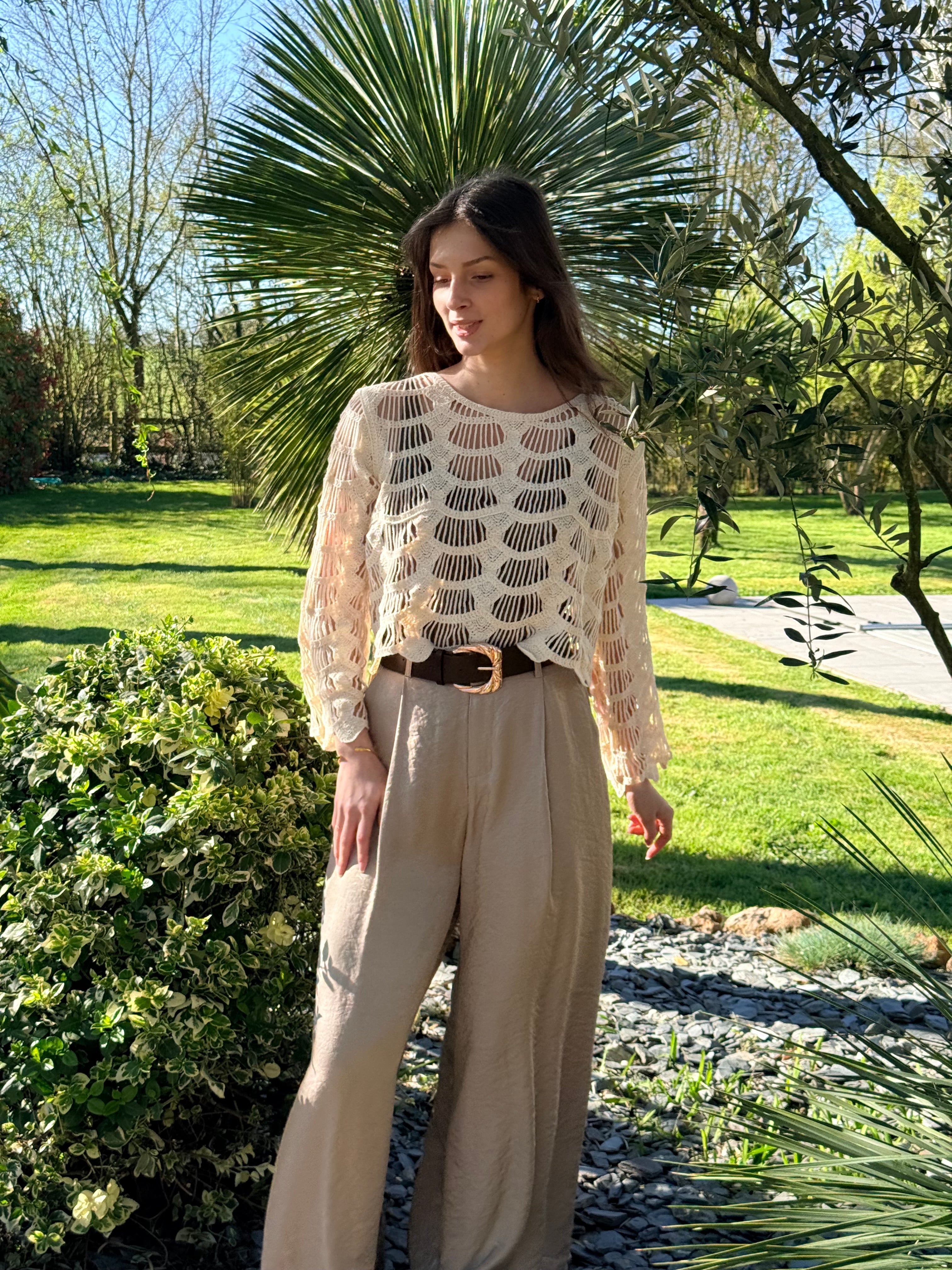 PANTALON BEIGE HS3075