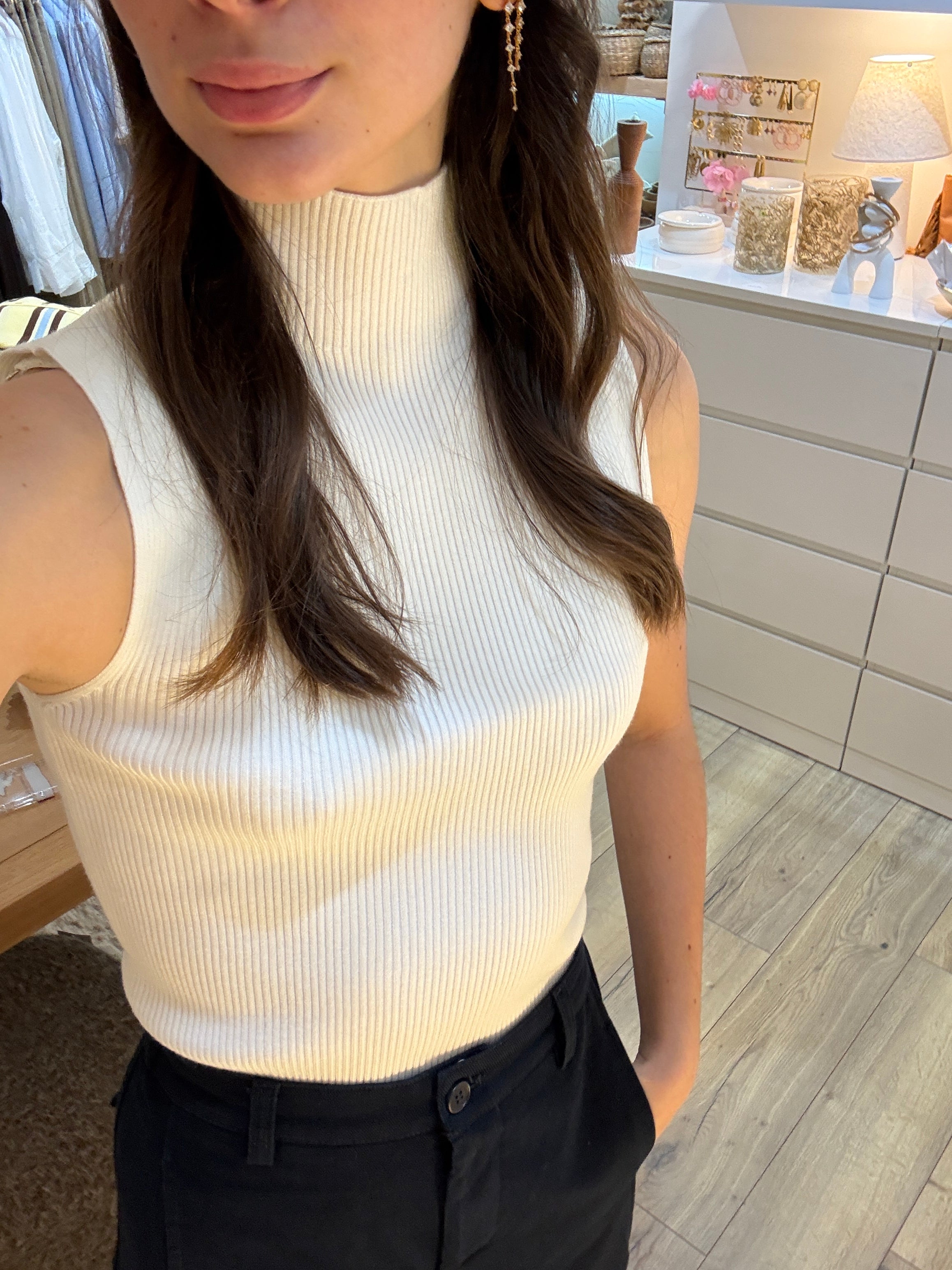 DÉBARDEUR ECRU 73299E