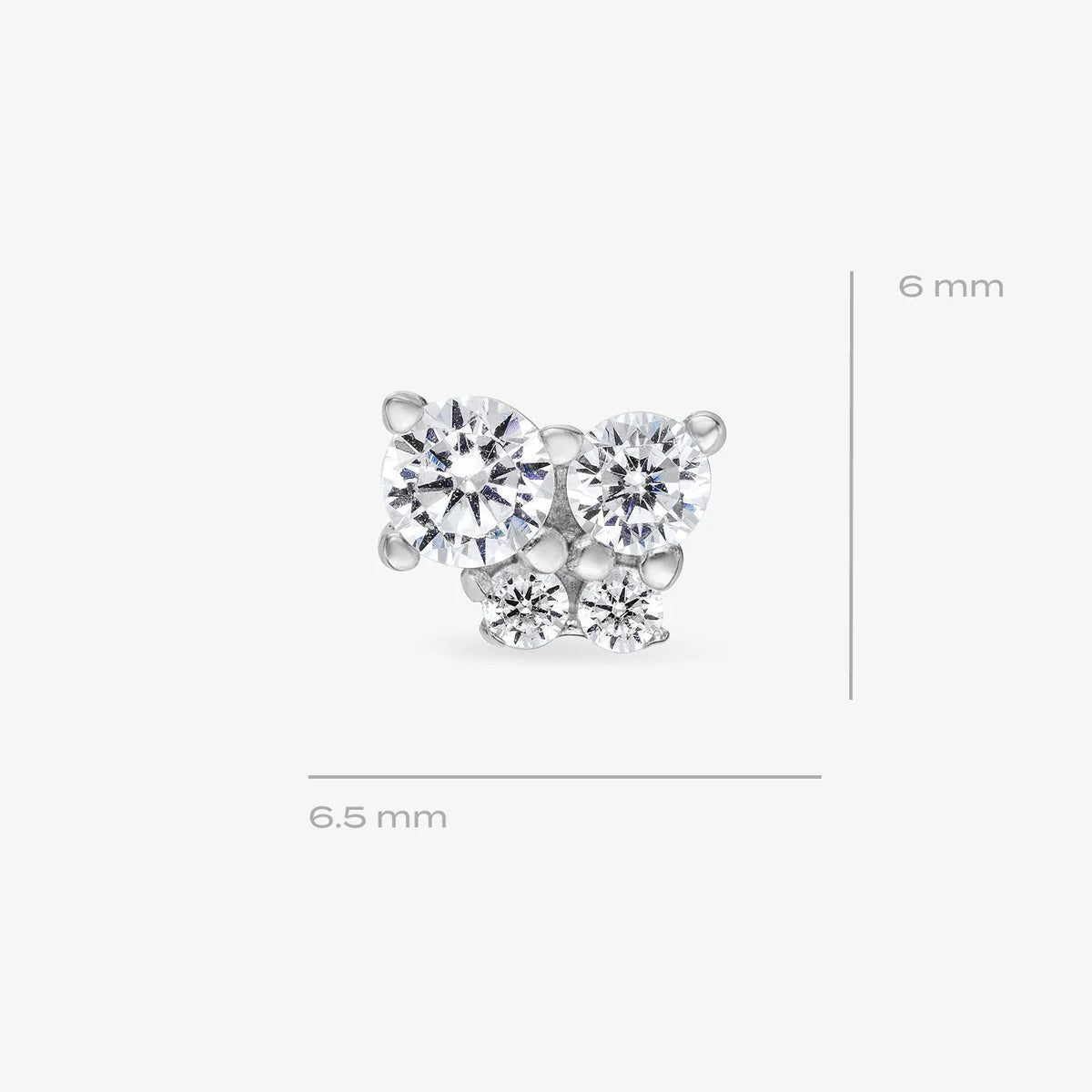 BOUCLE D’OREILLE FLOCON ARGENT