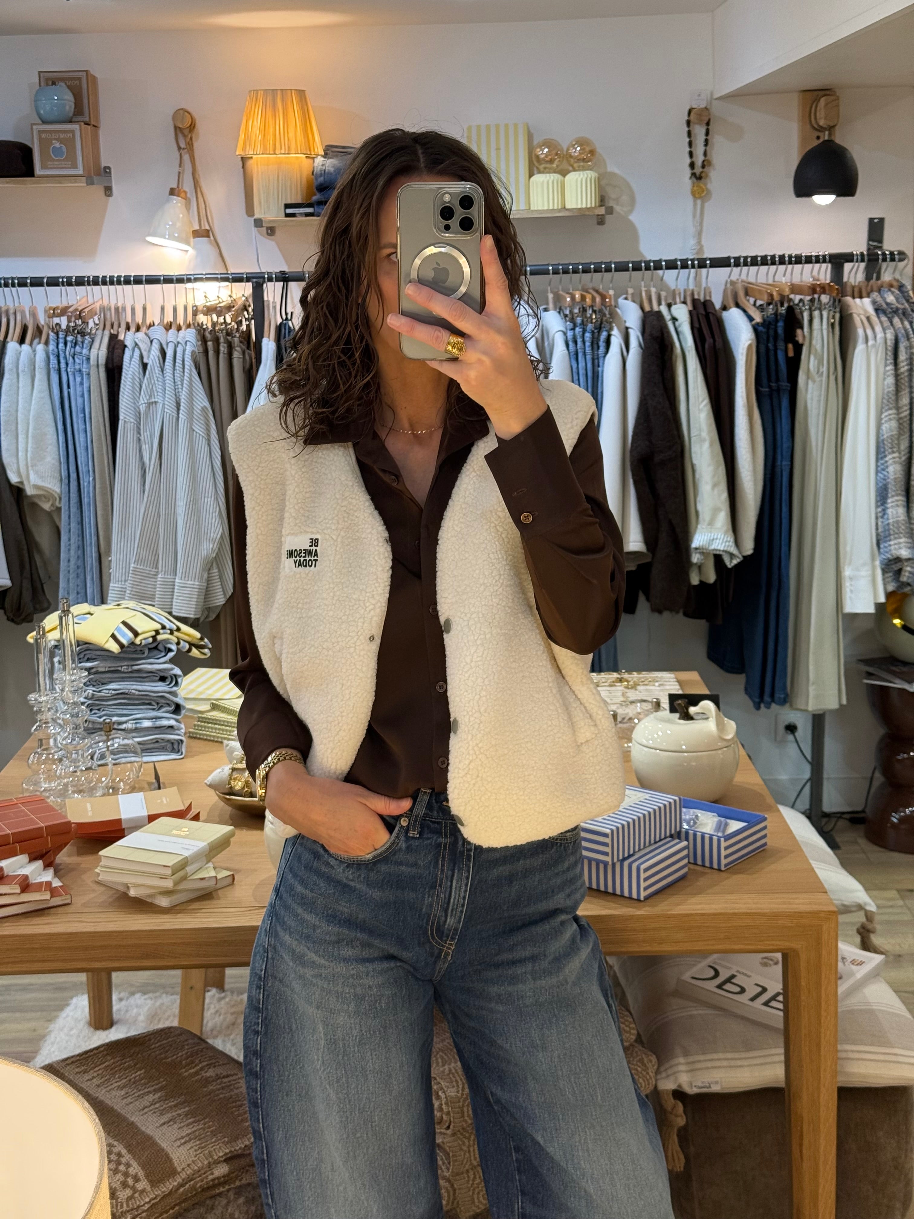 VESTE MOUMOUTE ECRU SK32070