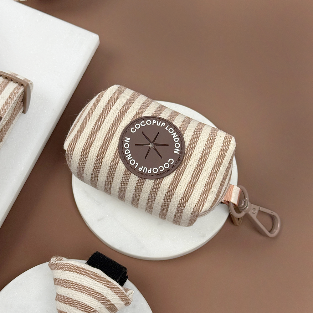 Porte-sacs à déjections « London Linen Stripes »