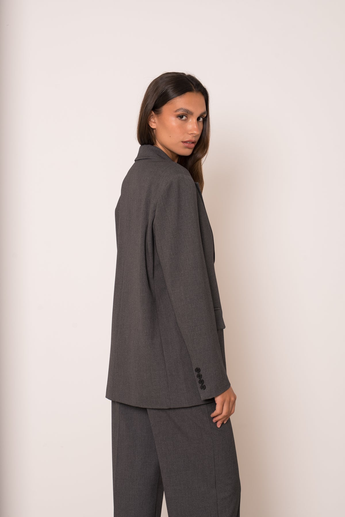 VESTE GRIS OVERSIZE V26183