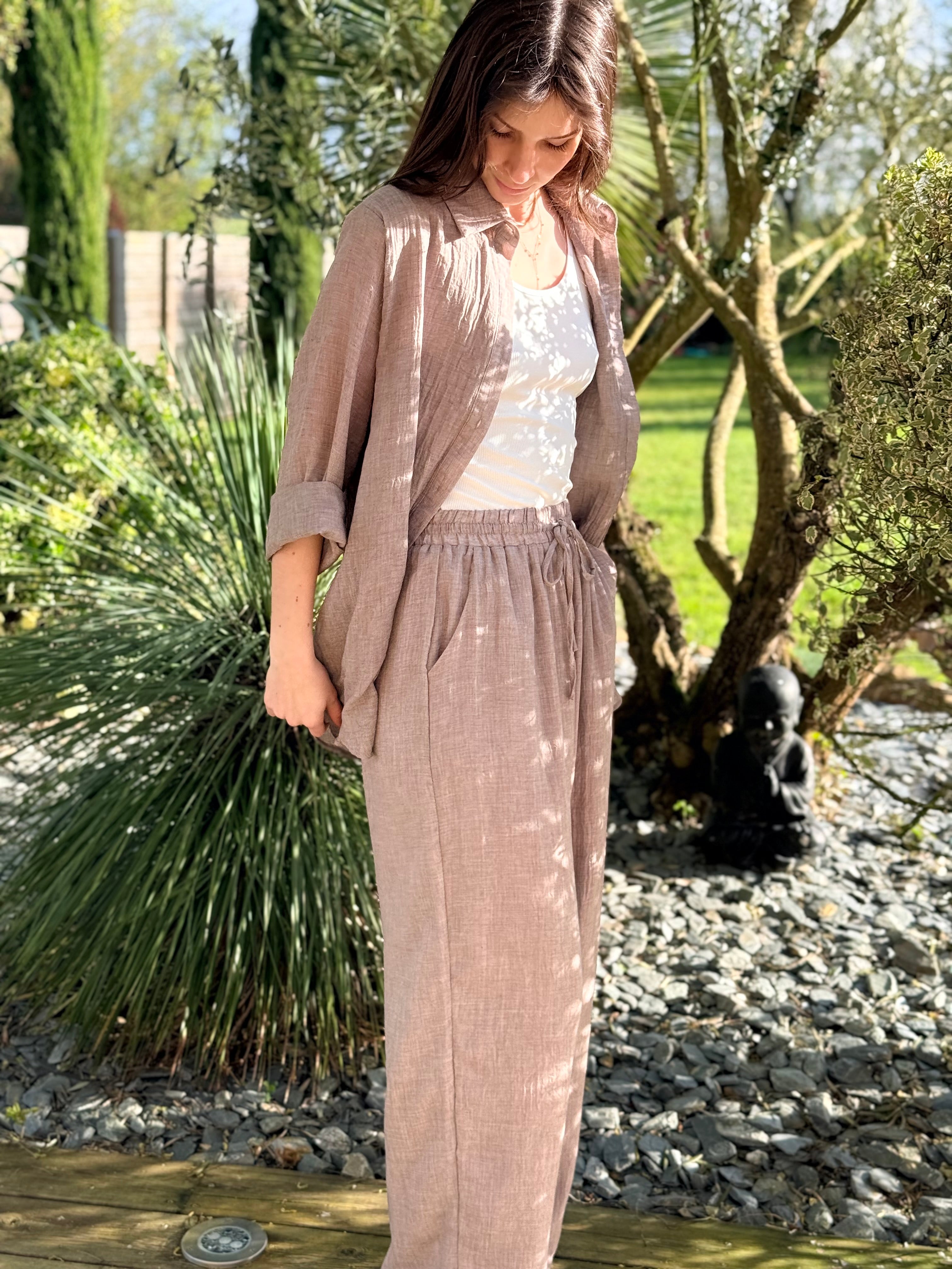 PANTALON MARRON JZ017