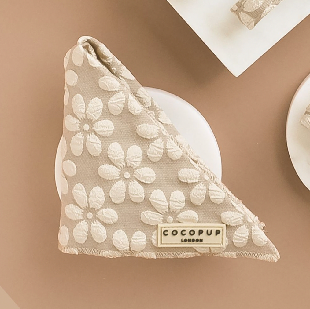 Bandana LUXE - Fleurs moka