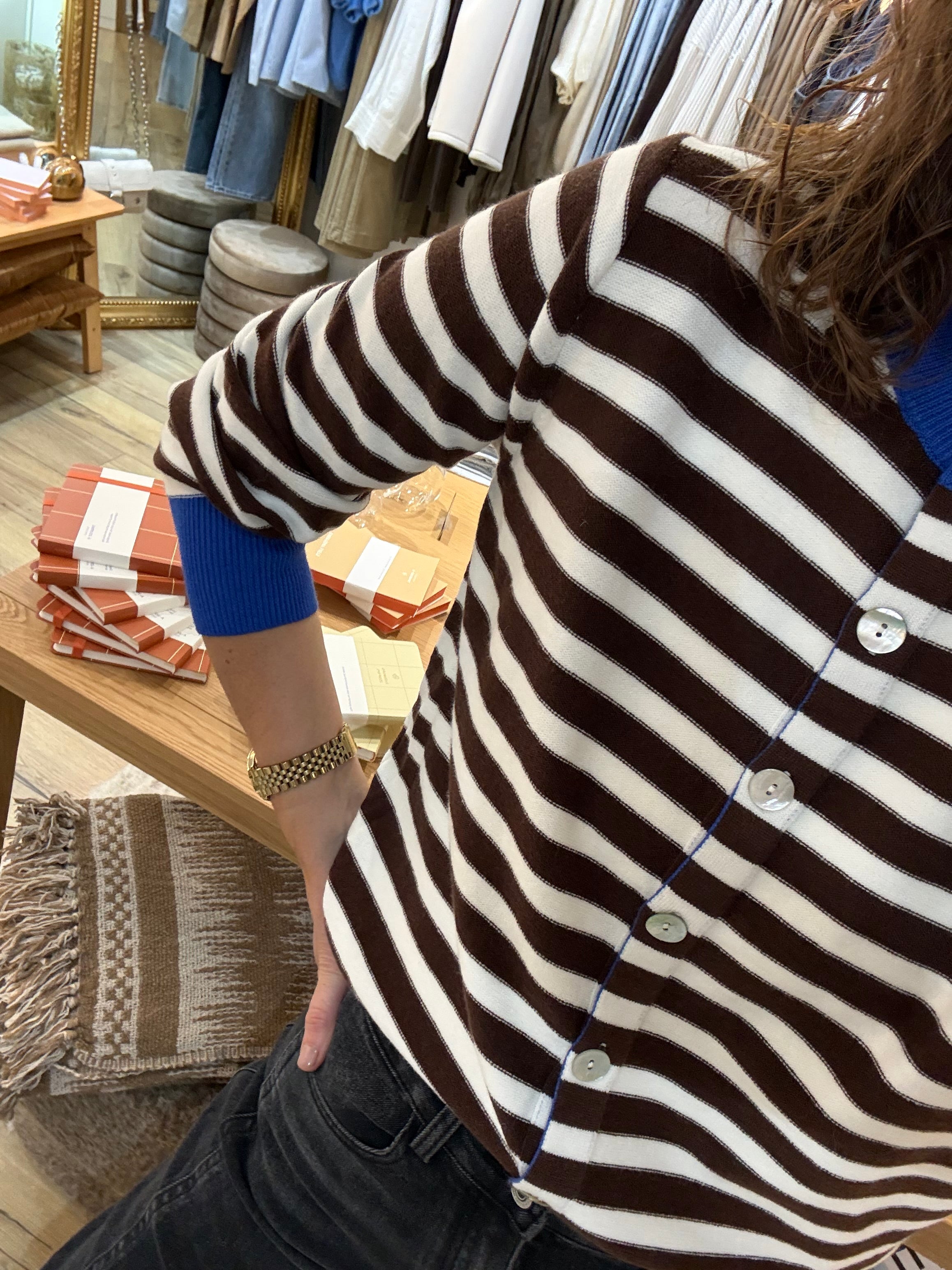 GILET RAYURES 2623-1