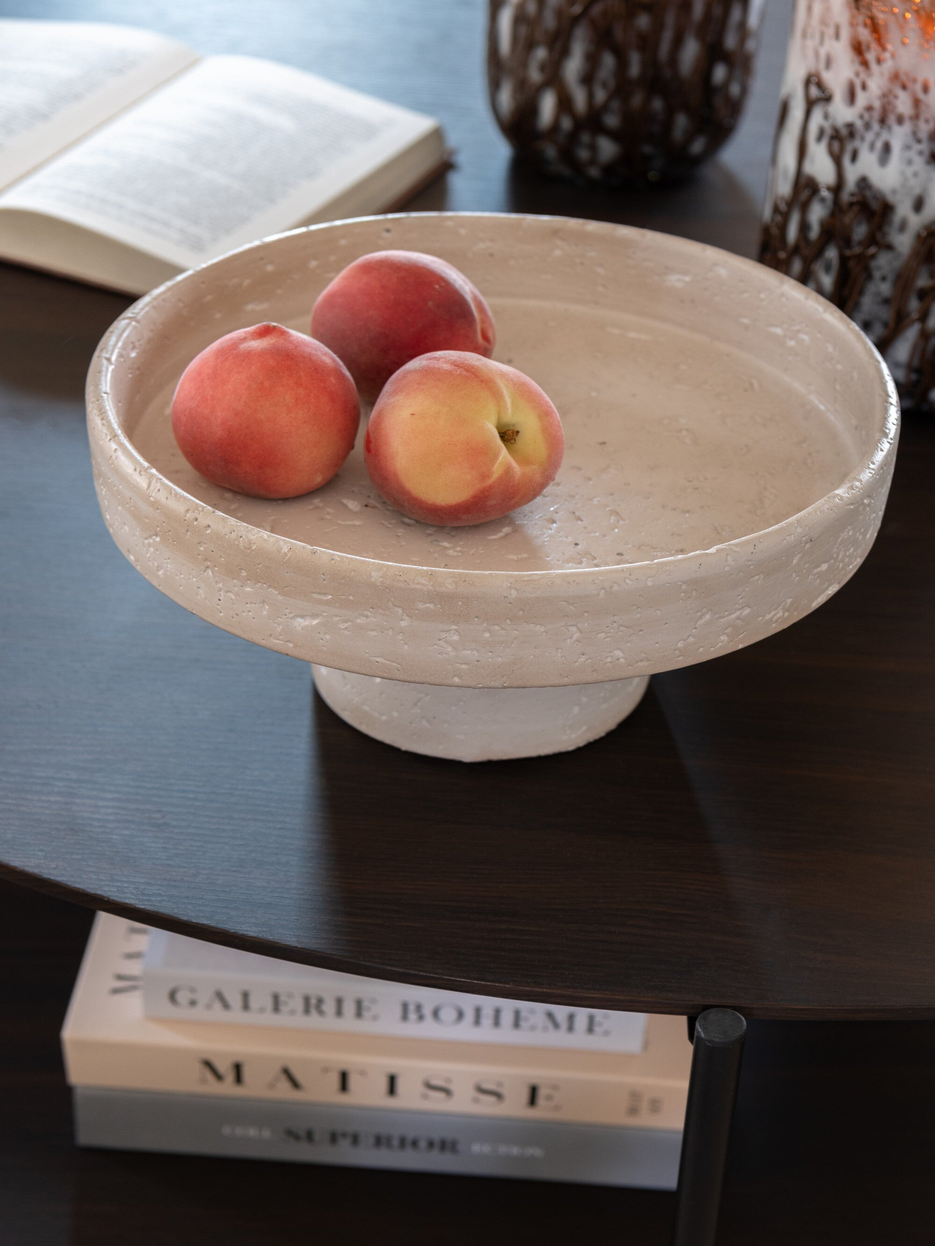 PLATEAU DECO OLINA CIMENT CREME L