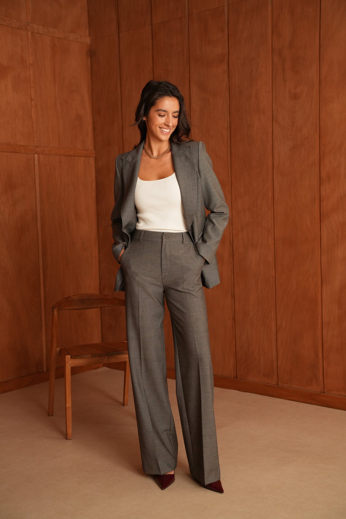 VESTE TAUPE V26163