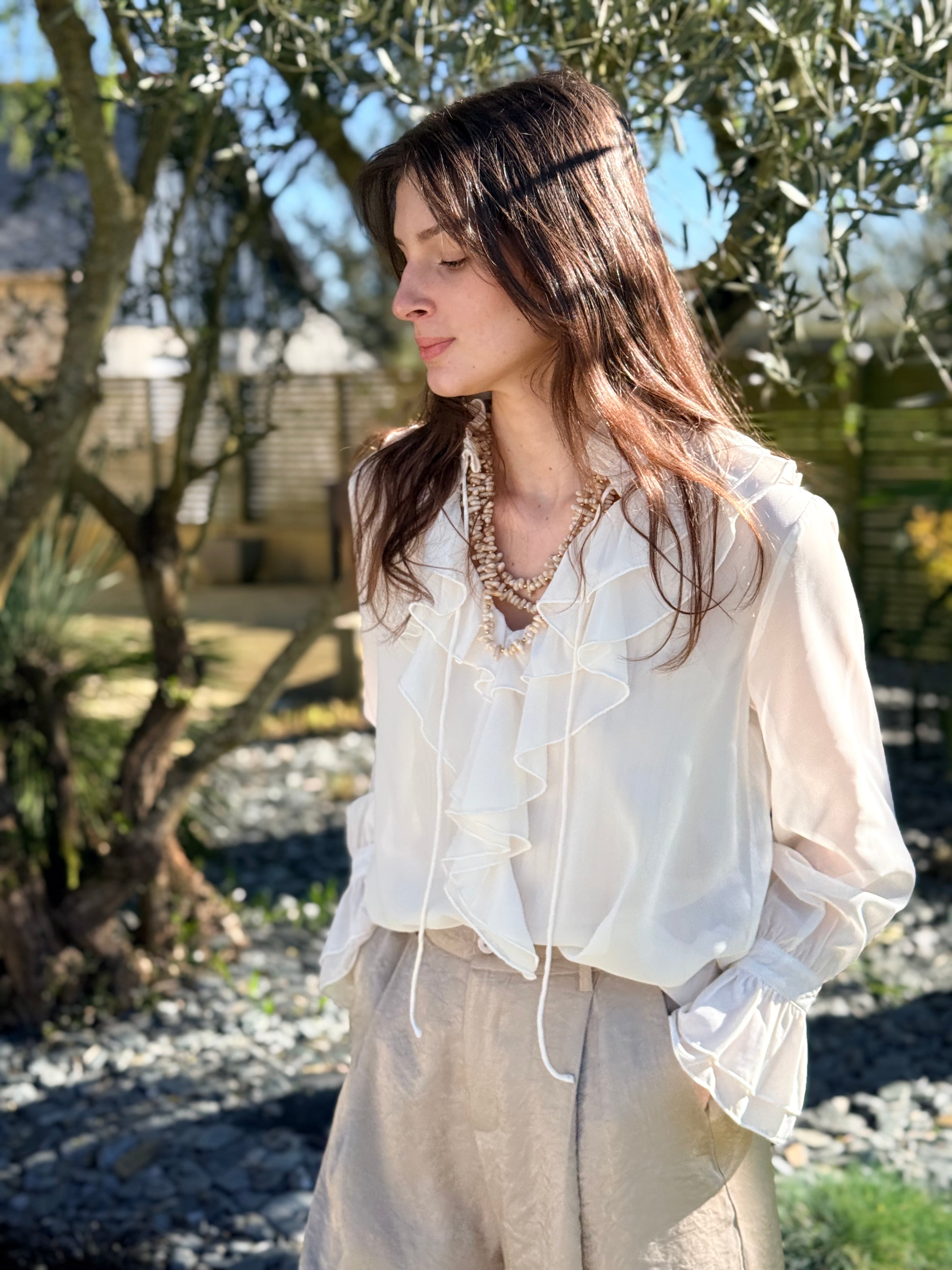 BLOUSE ECRU M7487-1