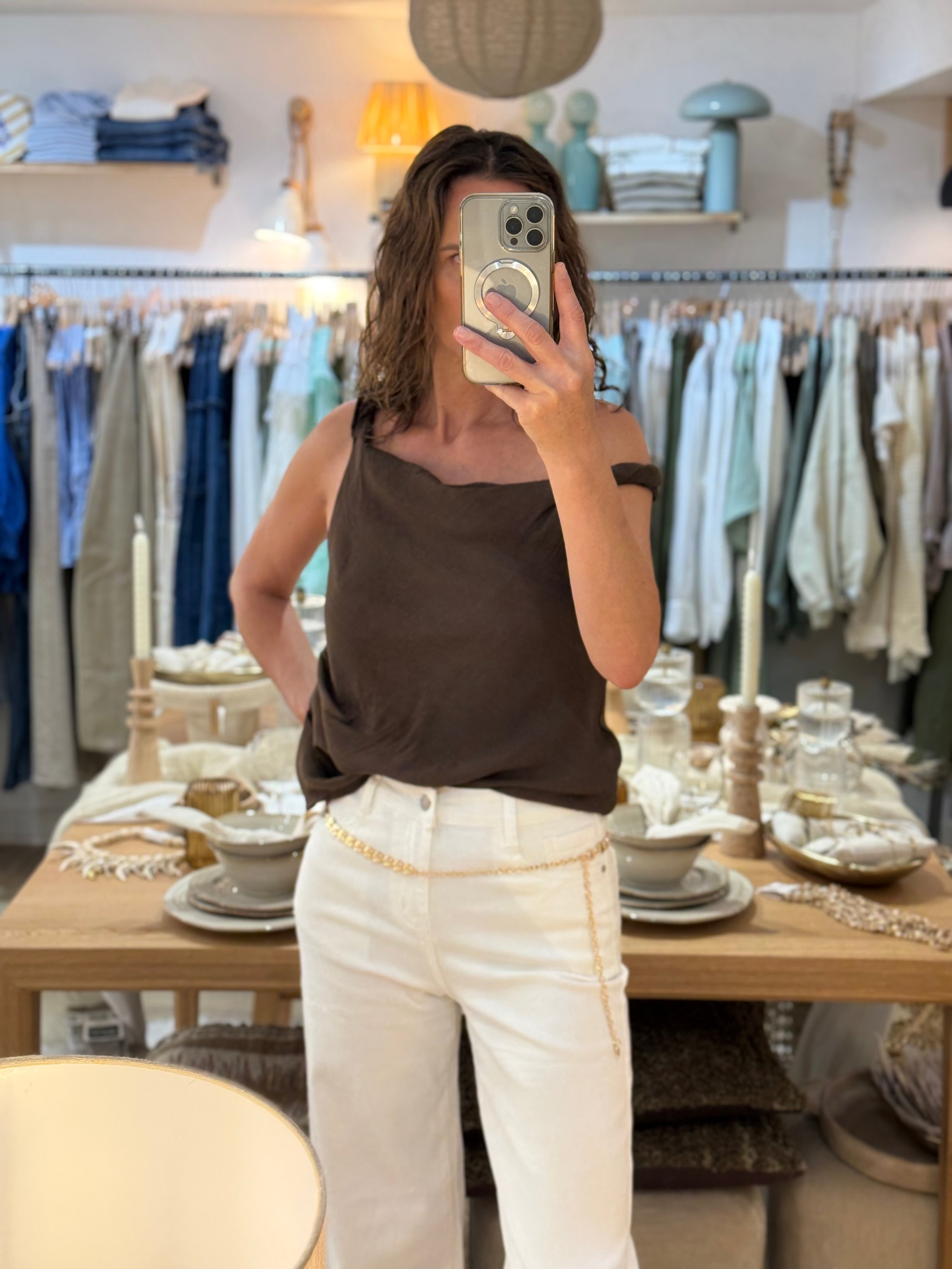 TOP MARRON M7464-2