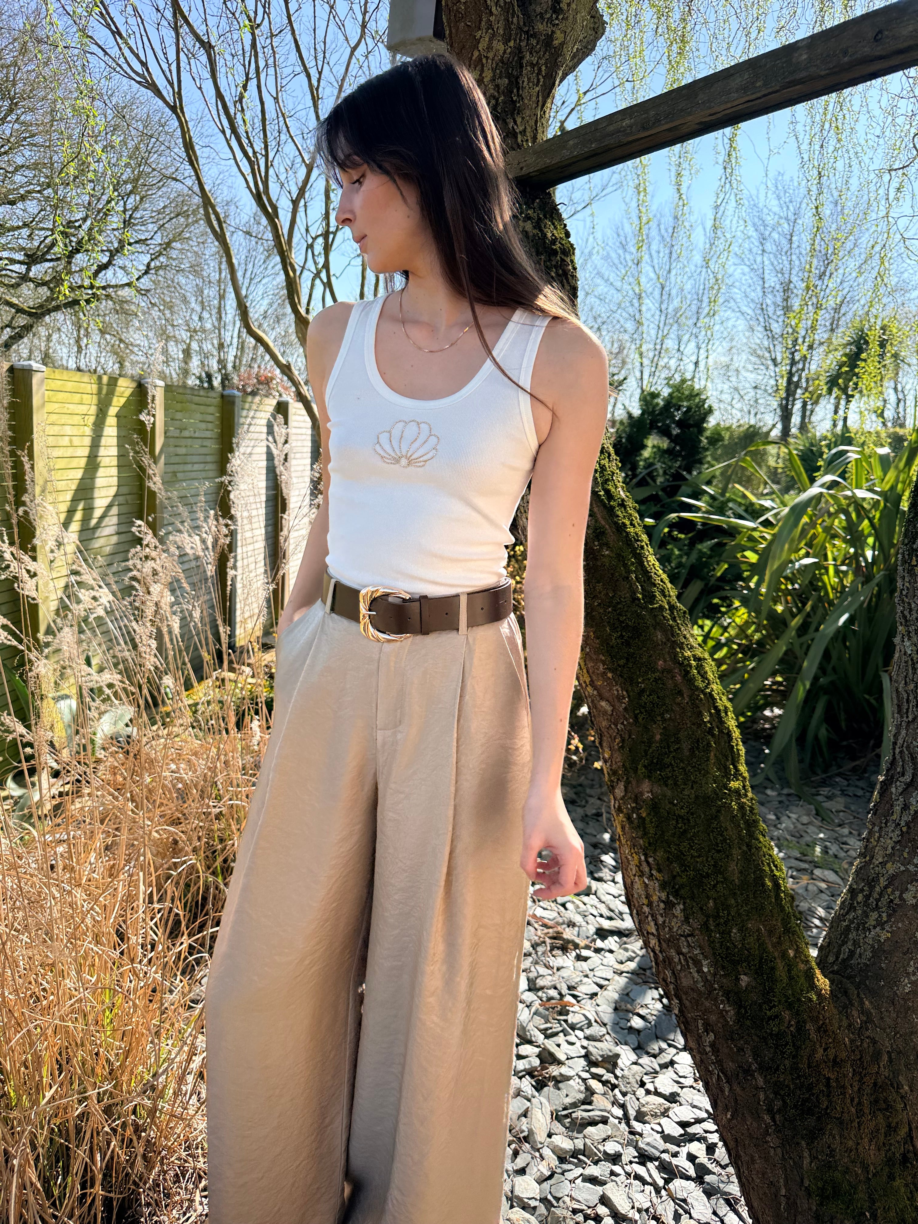 PANTALON BEIGE HS3075