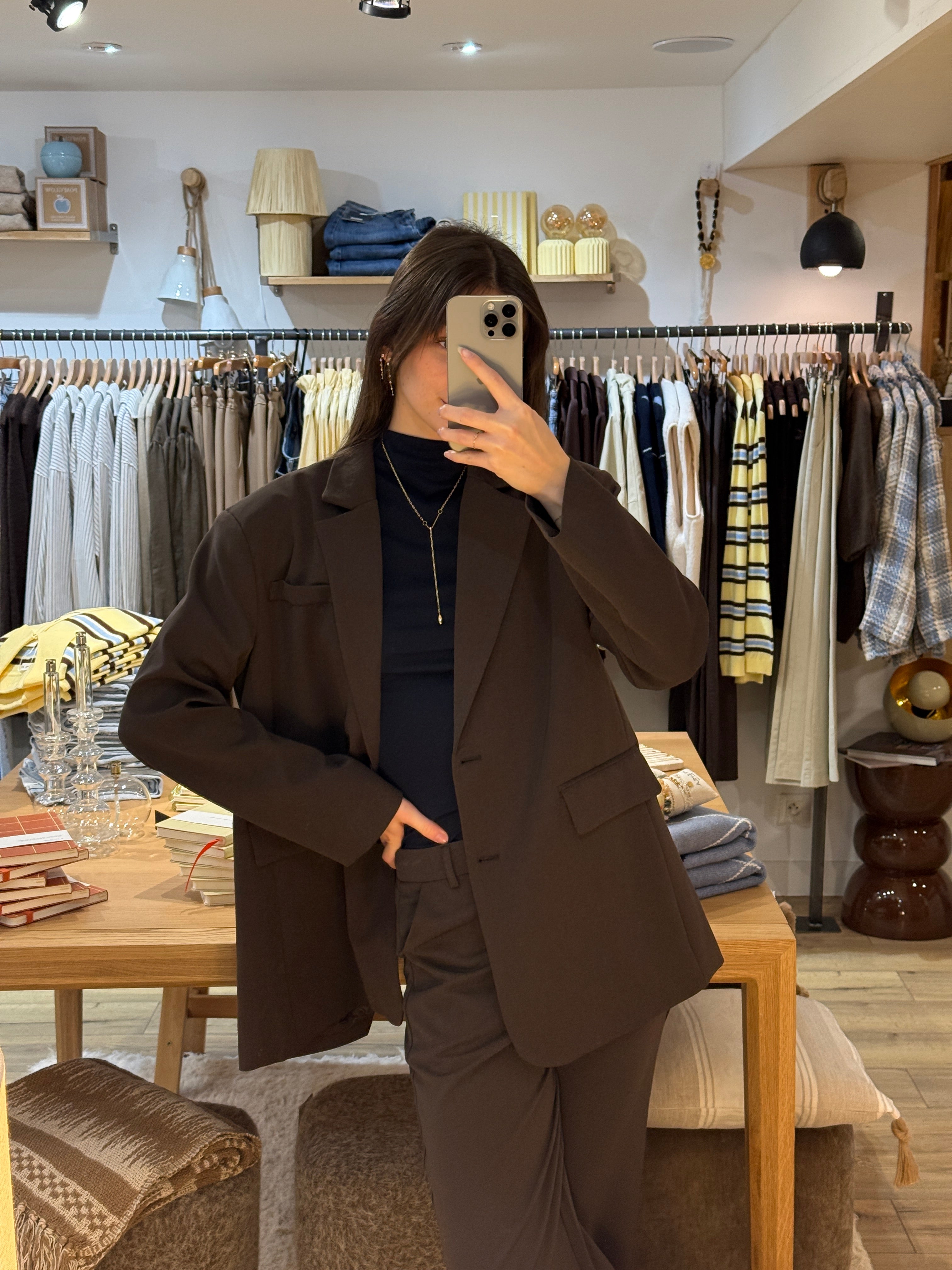 VESTE BLAZER MARRON 3816