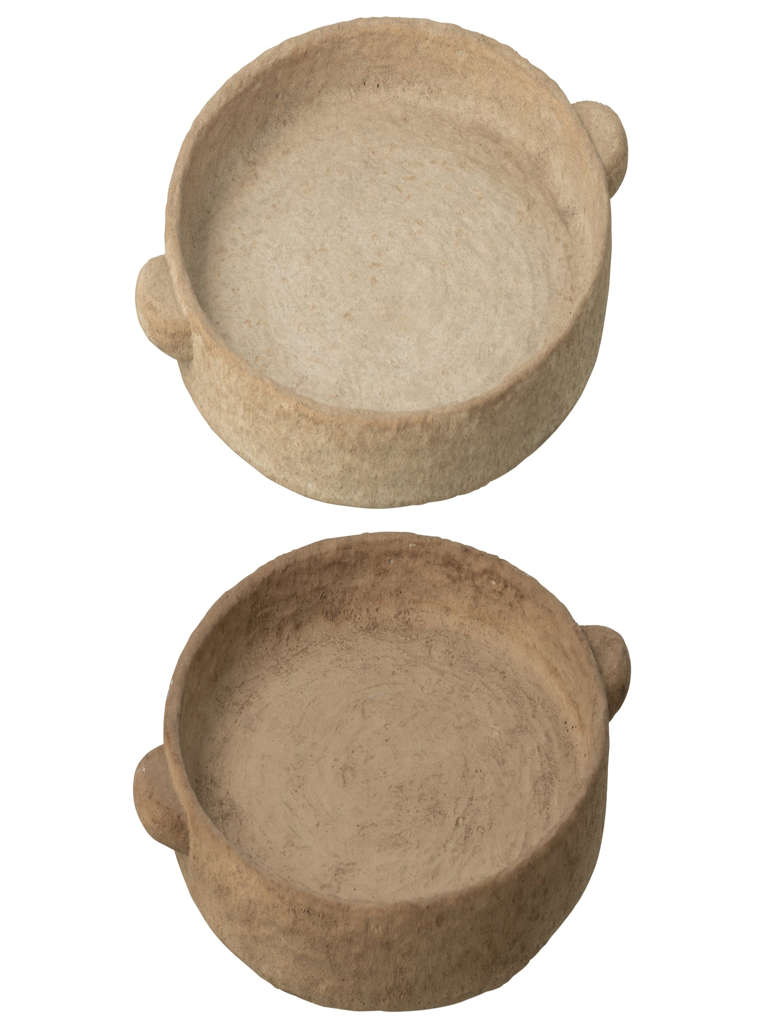 ASSIETTE RONDE BEIGE CIMENT BEIGE