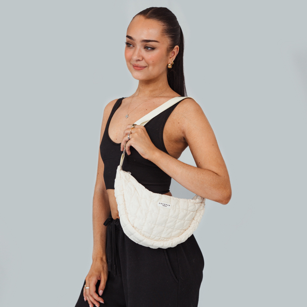 Sac à bandoulière croissant pour promenade de chien - Nuage