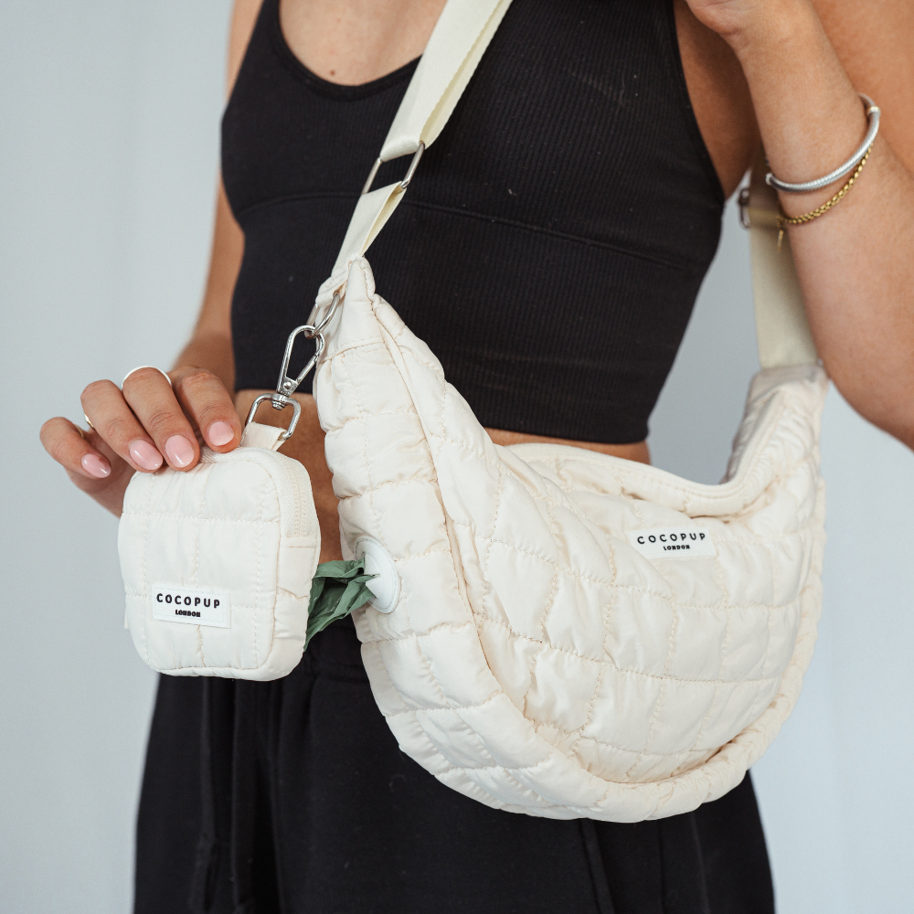Sac à bandoulière croissant pour promenade de chien - Nuage