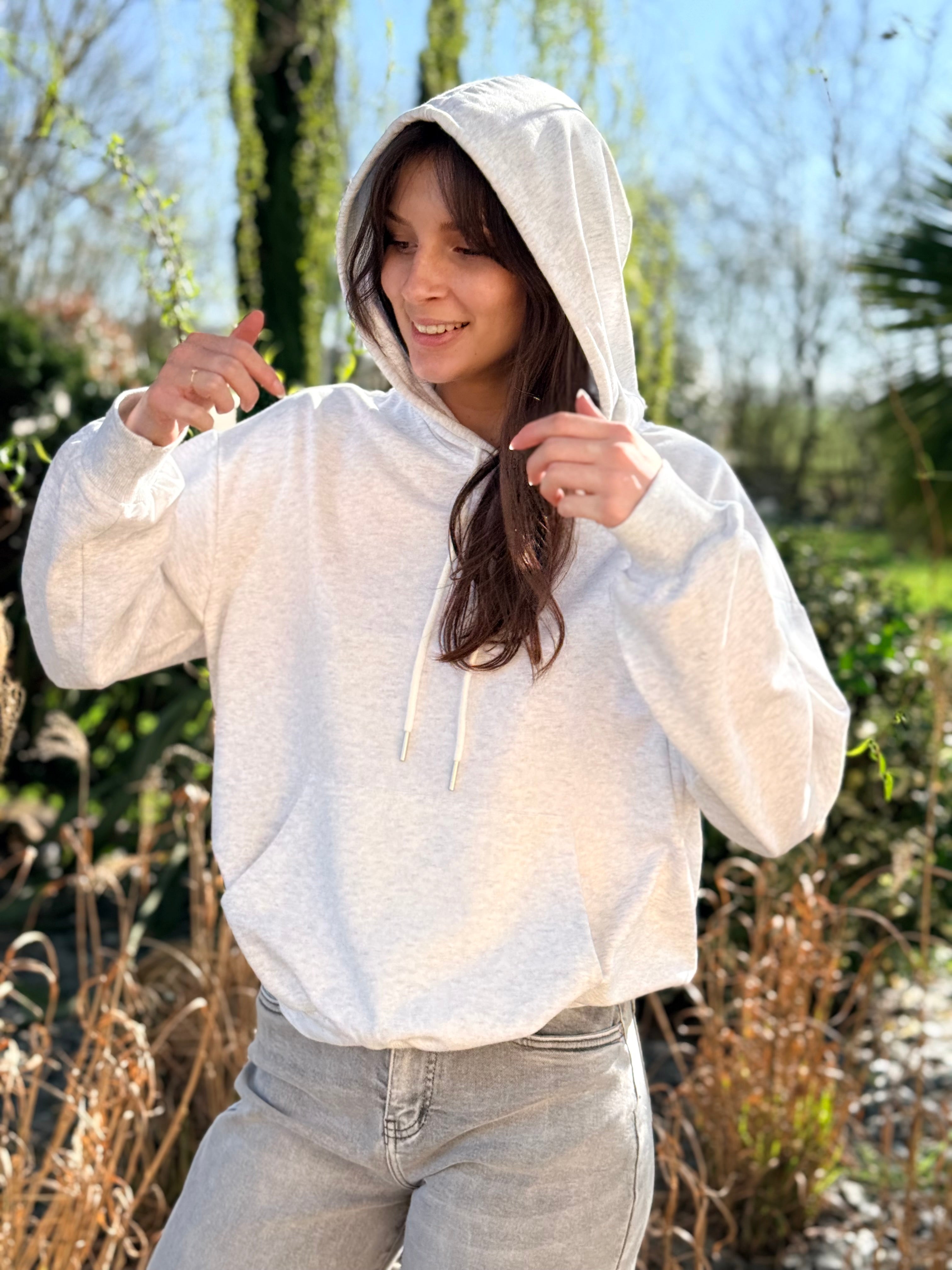 SWEAT GRIS MAELLE