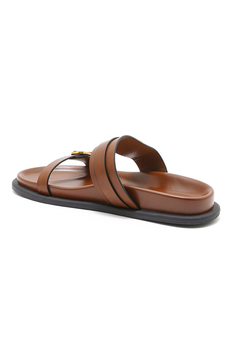 CLAQUETTE CAMEL DEUX BRIDES