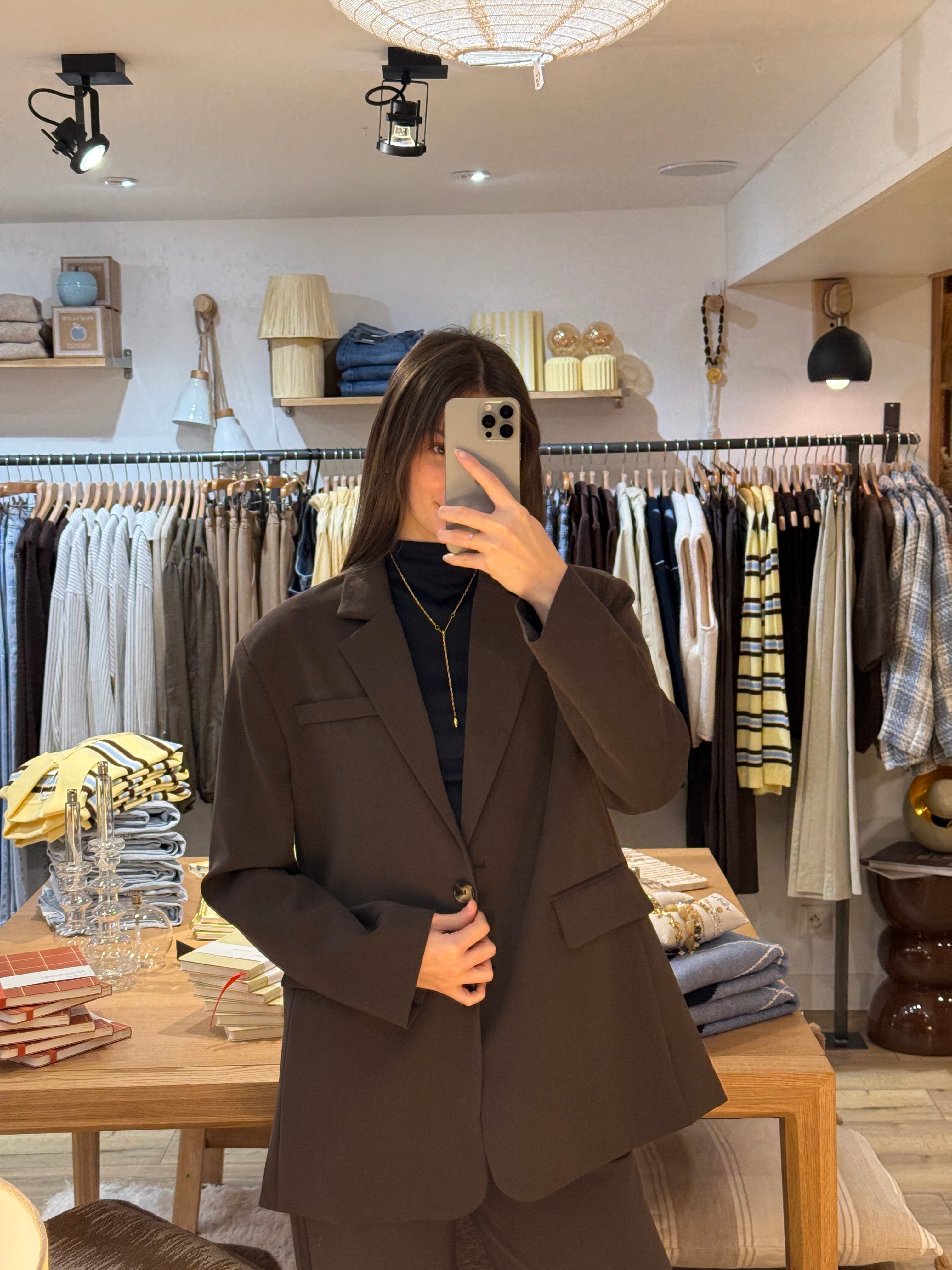 VESTE BLAZER MARRON 3816