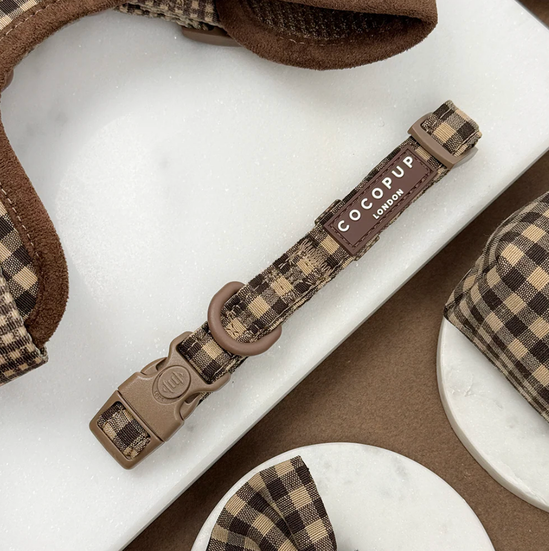 COLLIER CARREAUX MARRON