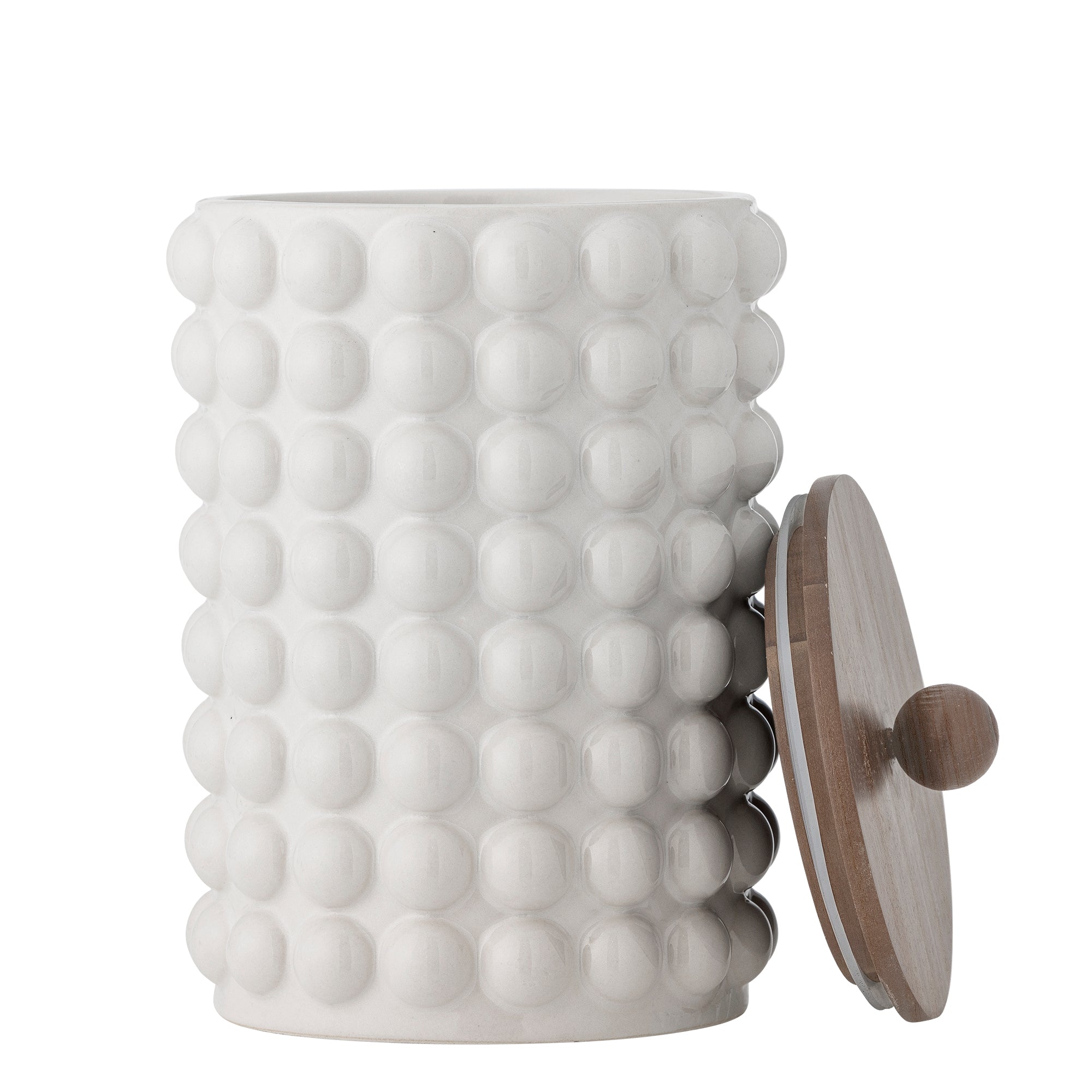 MADGE CRUCHE AVEC COUVERCLE, BLANC GRES