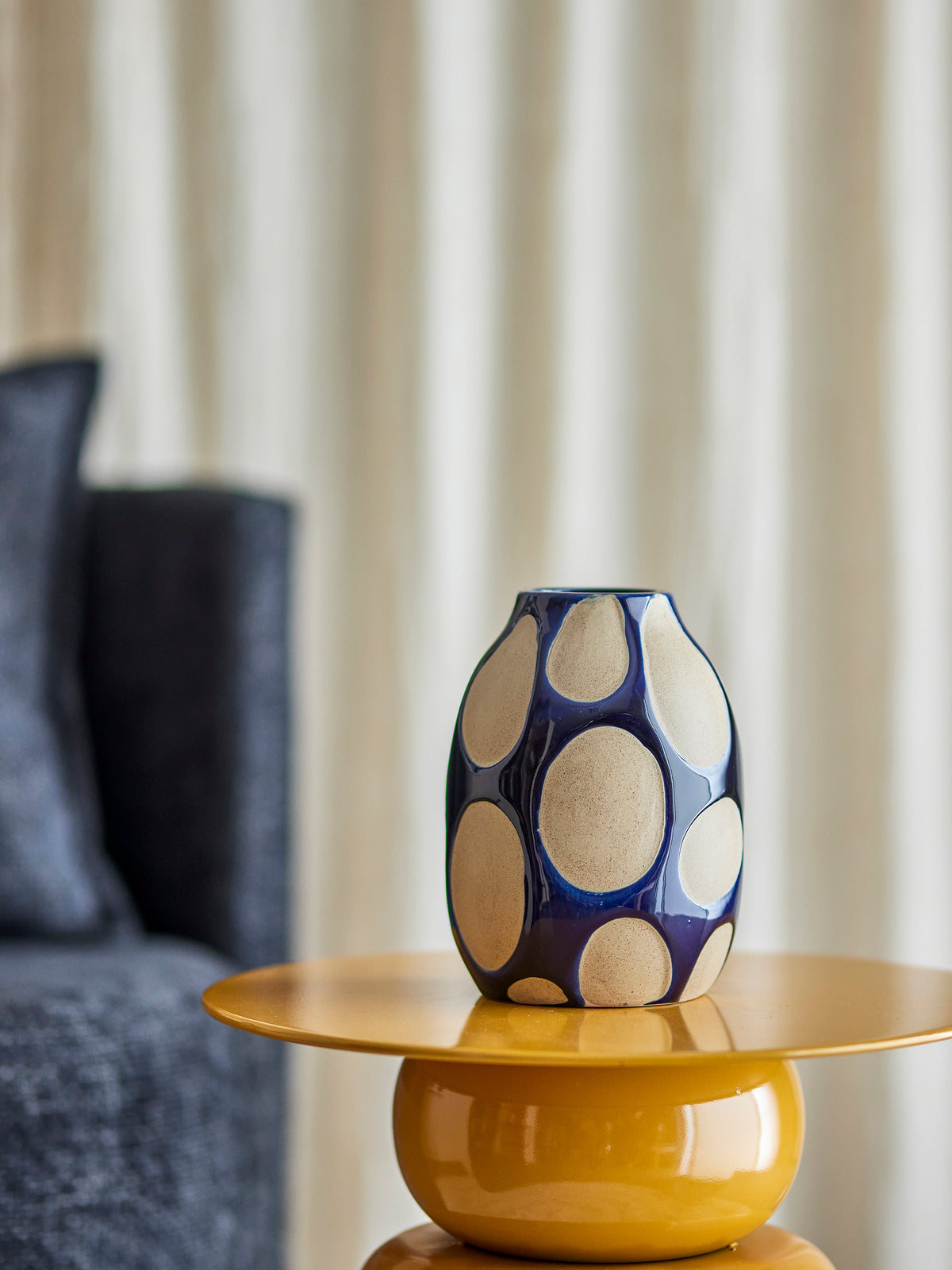BASHIR VASE BLEU