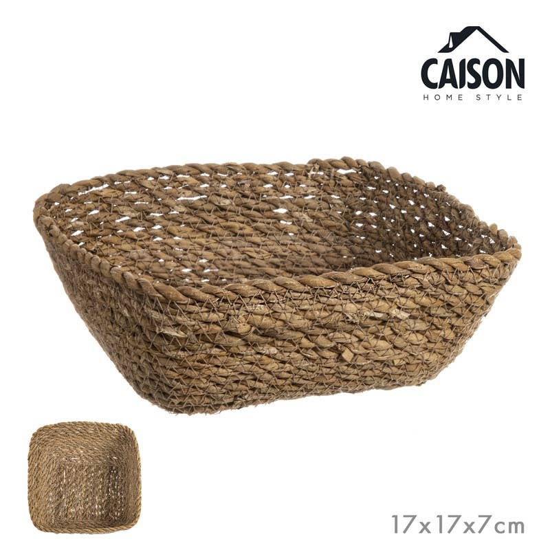 PANIER TRESSÉ CARRÉ BEIGE