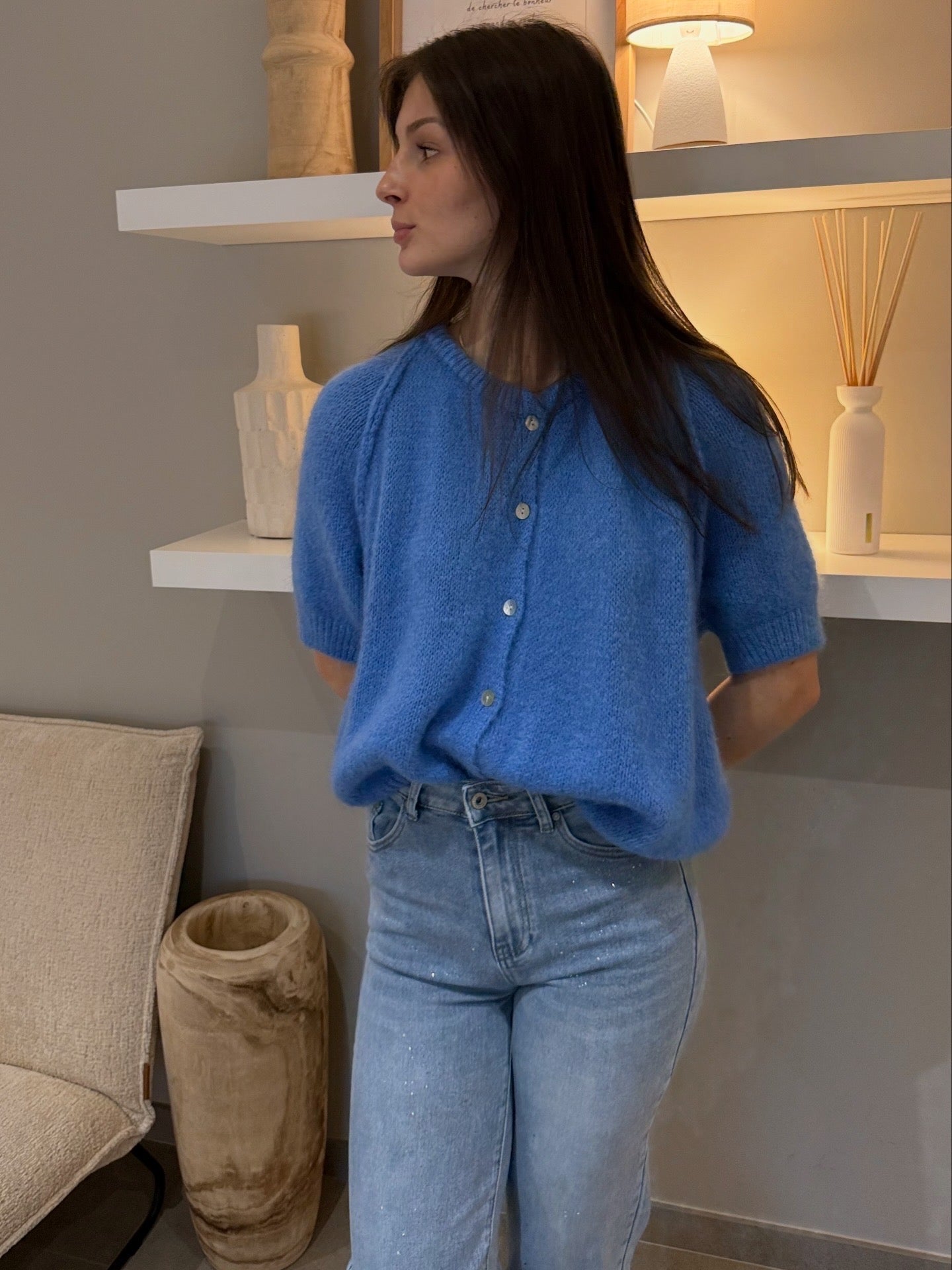 GILET BLEU 7782