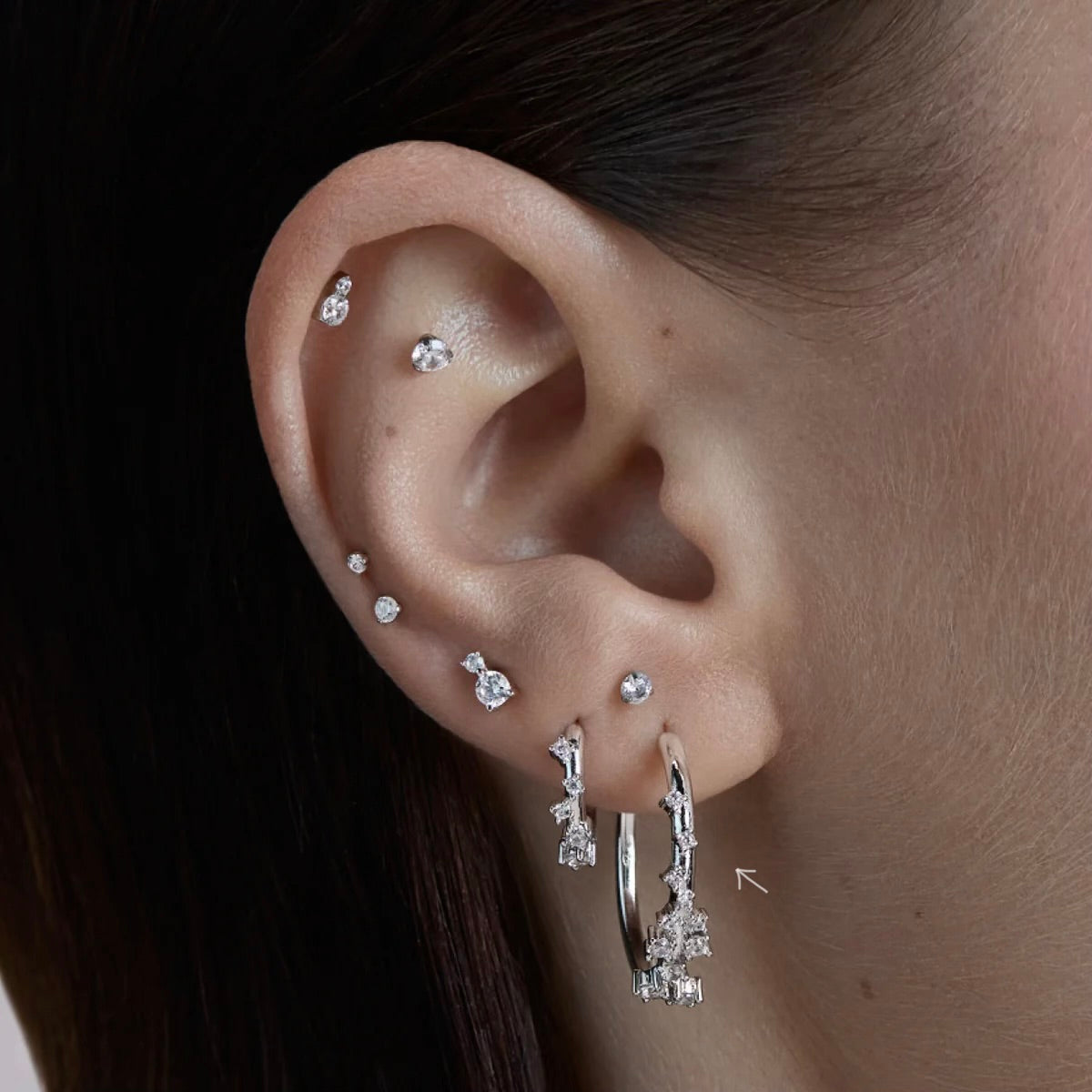 BOUCLE GRANDE ARCTIQUE ARGENT