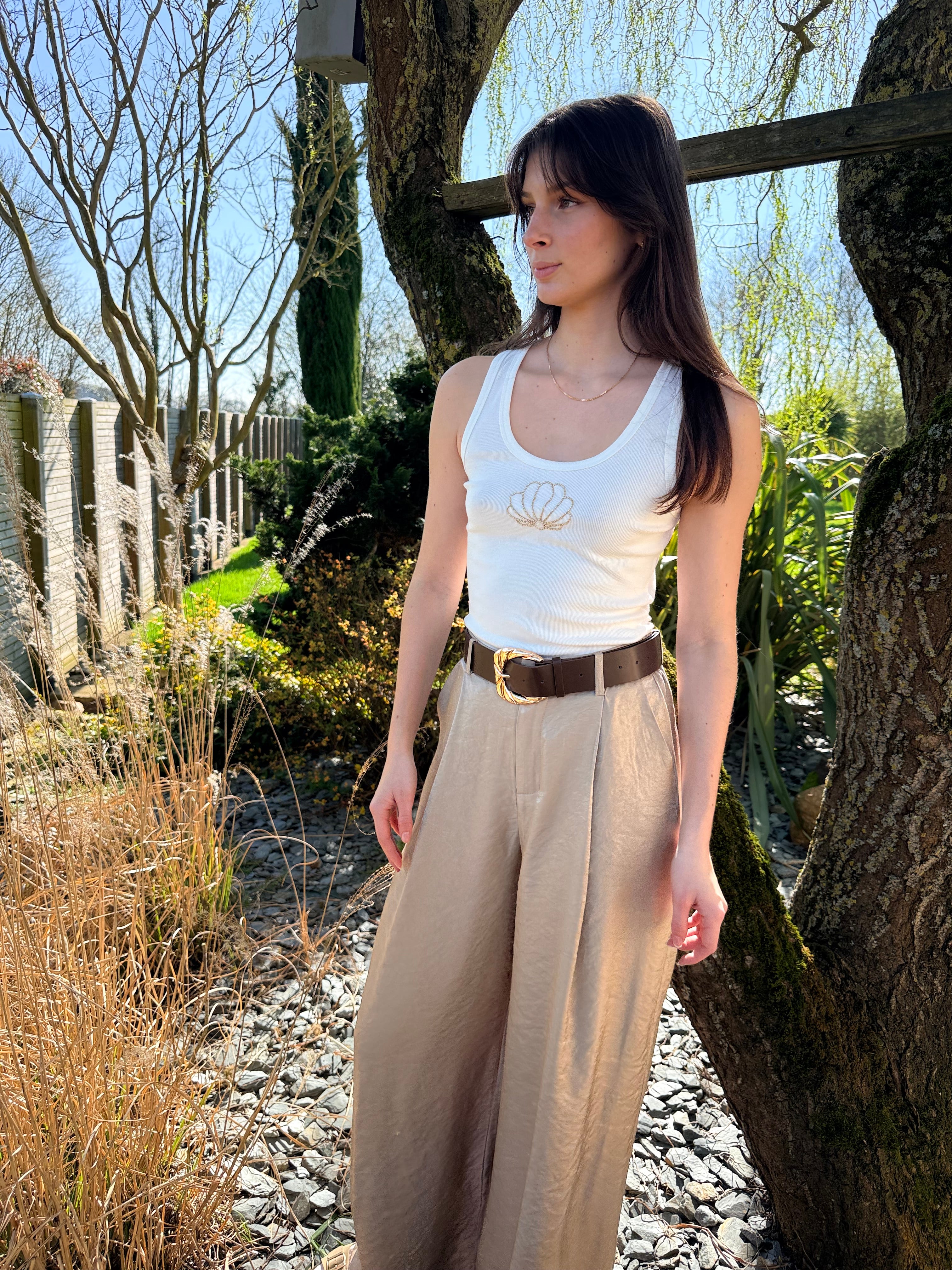 PANTALON BEIGE HS3075