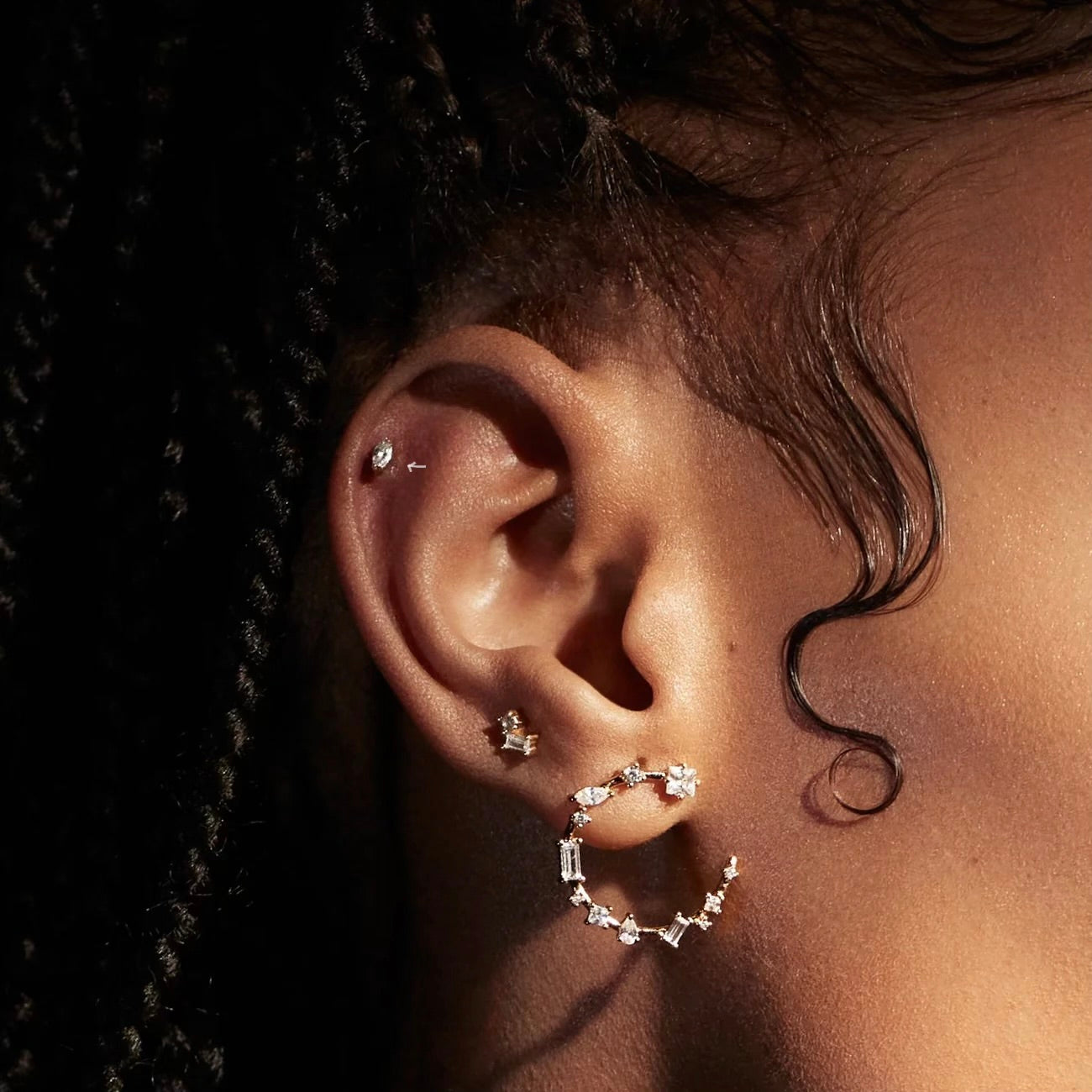 PIERCING TRAPÈZE X MARQUISE TITANE