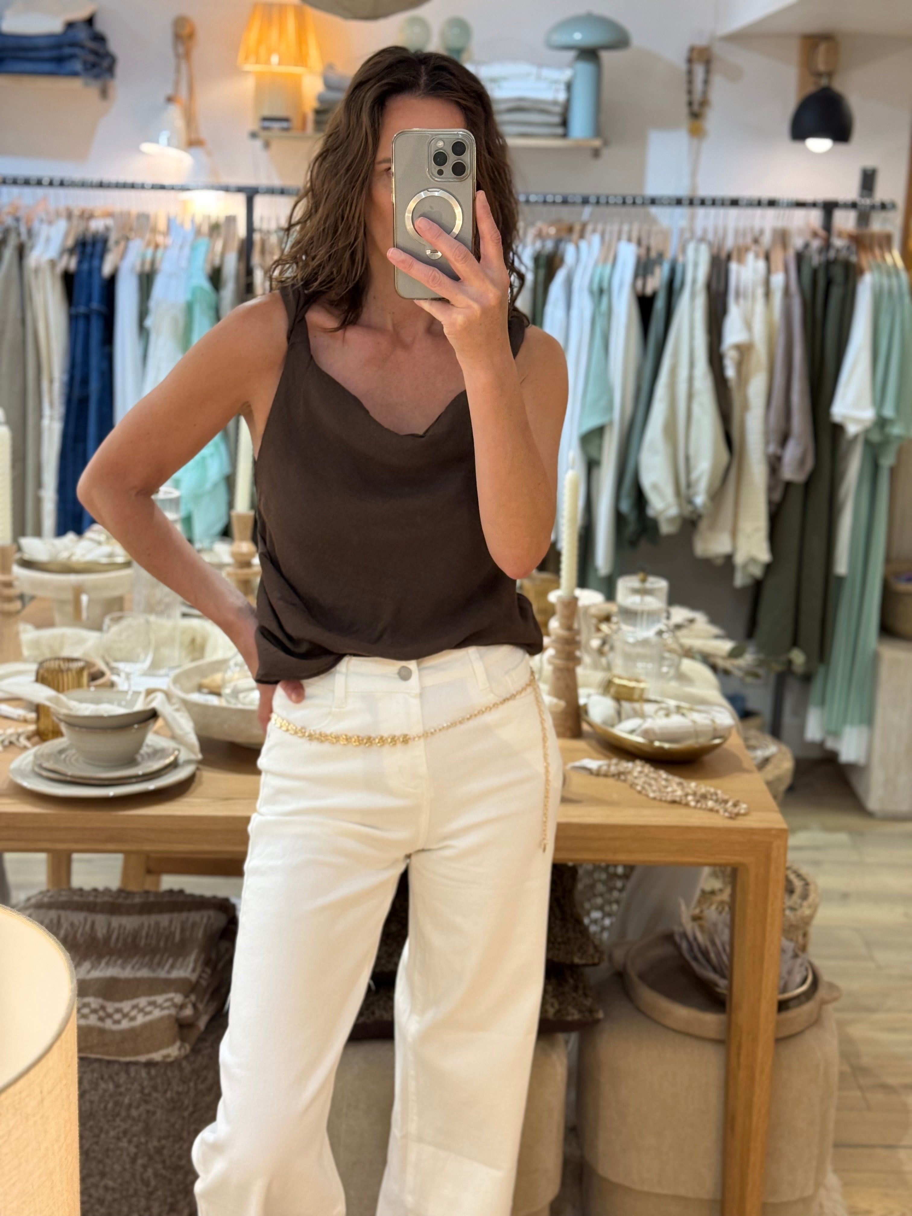 TOP MARRON M7464-2