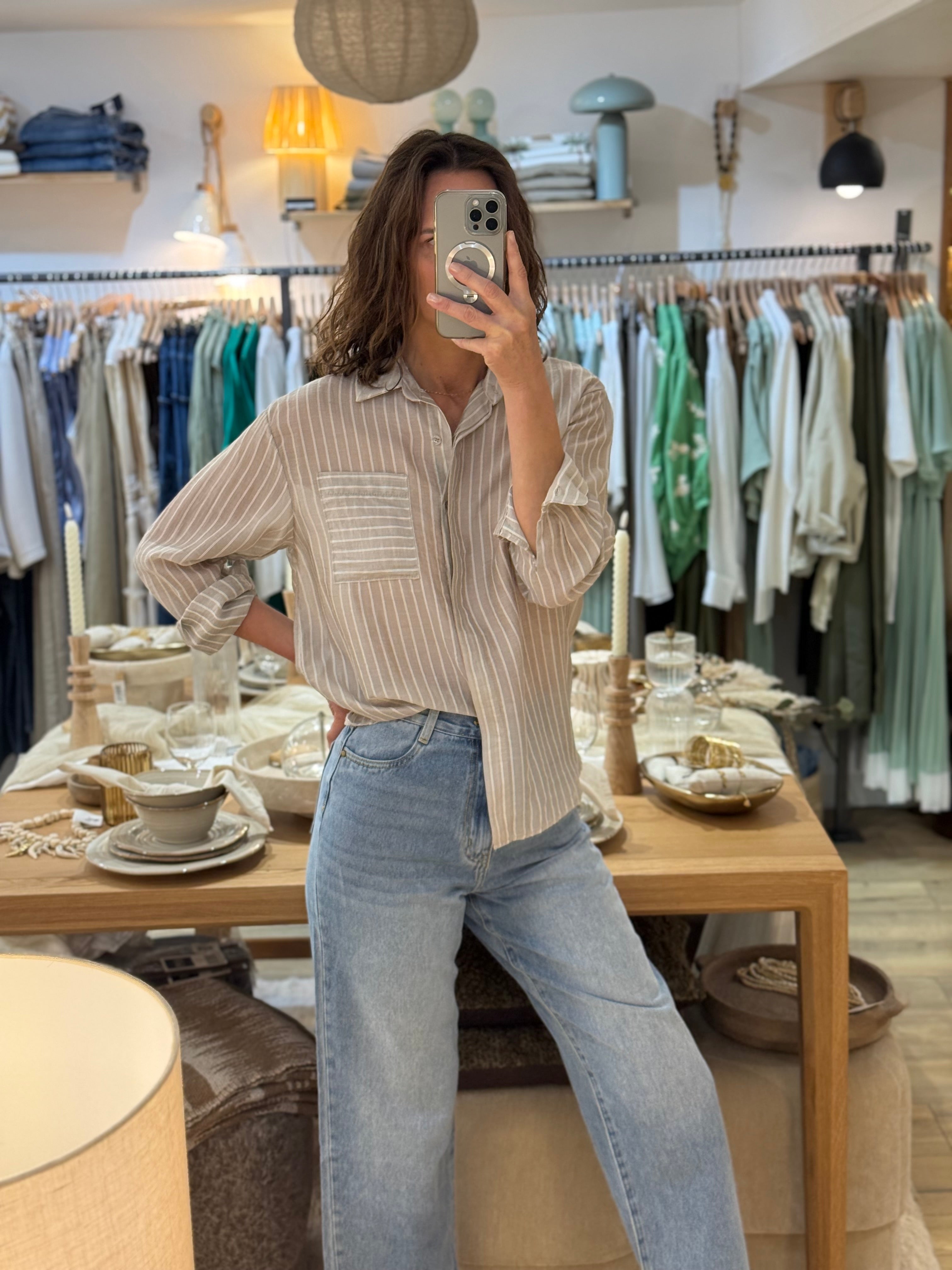 CHEMISE TAUPE  TSS2989
