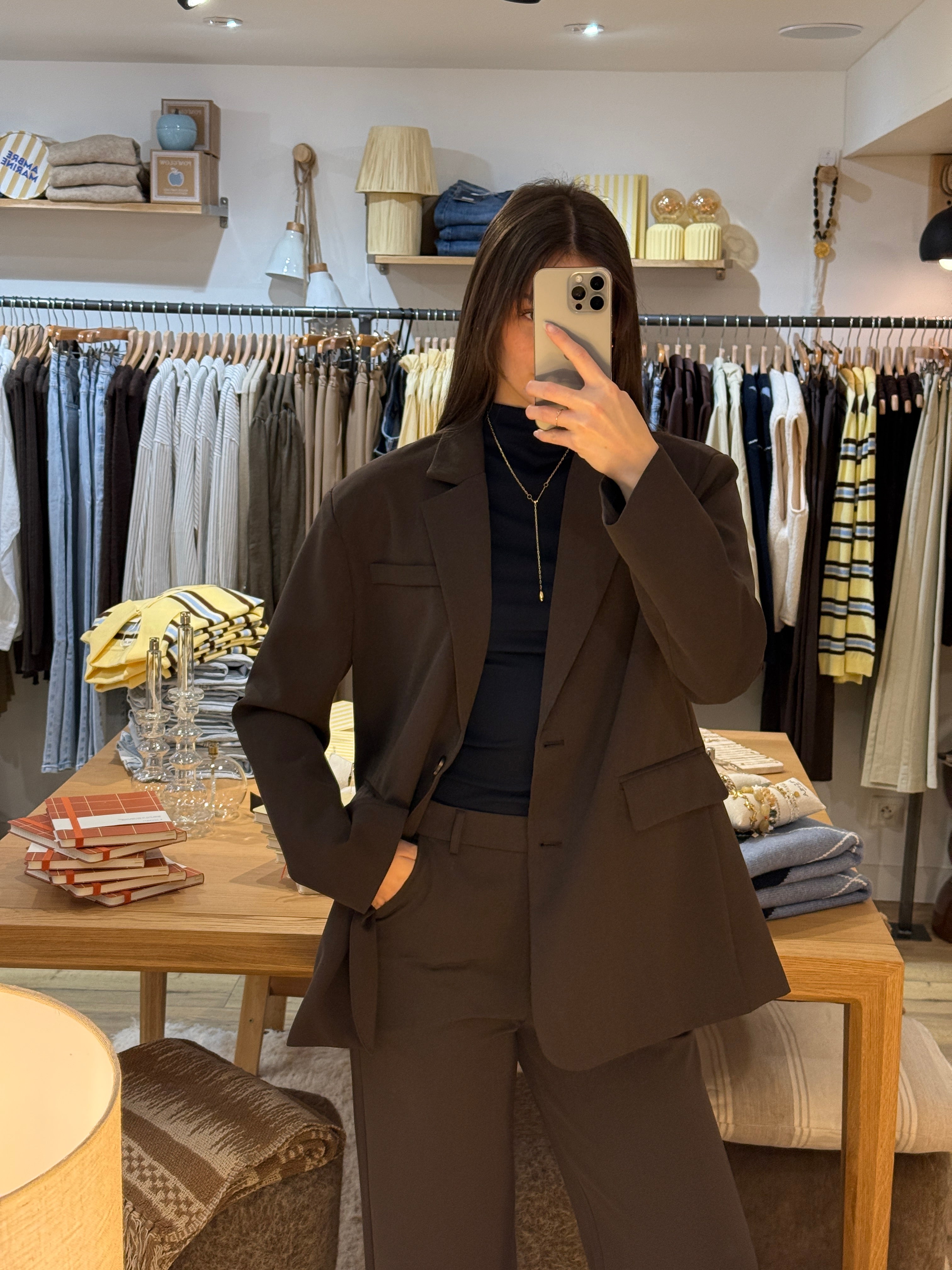 VESTE BLAZER MARRON 3816