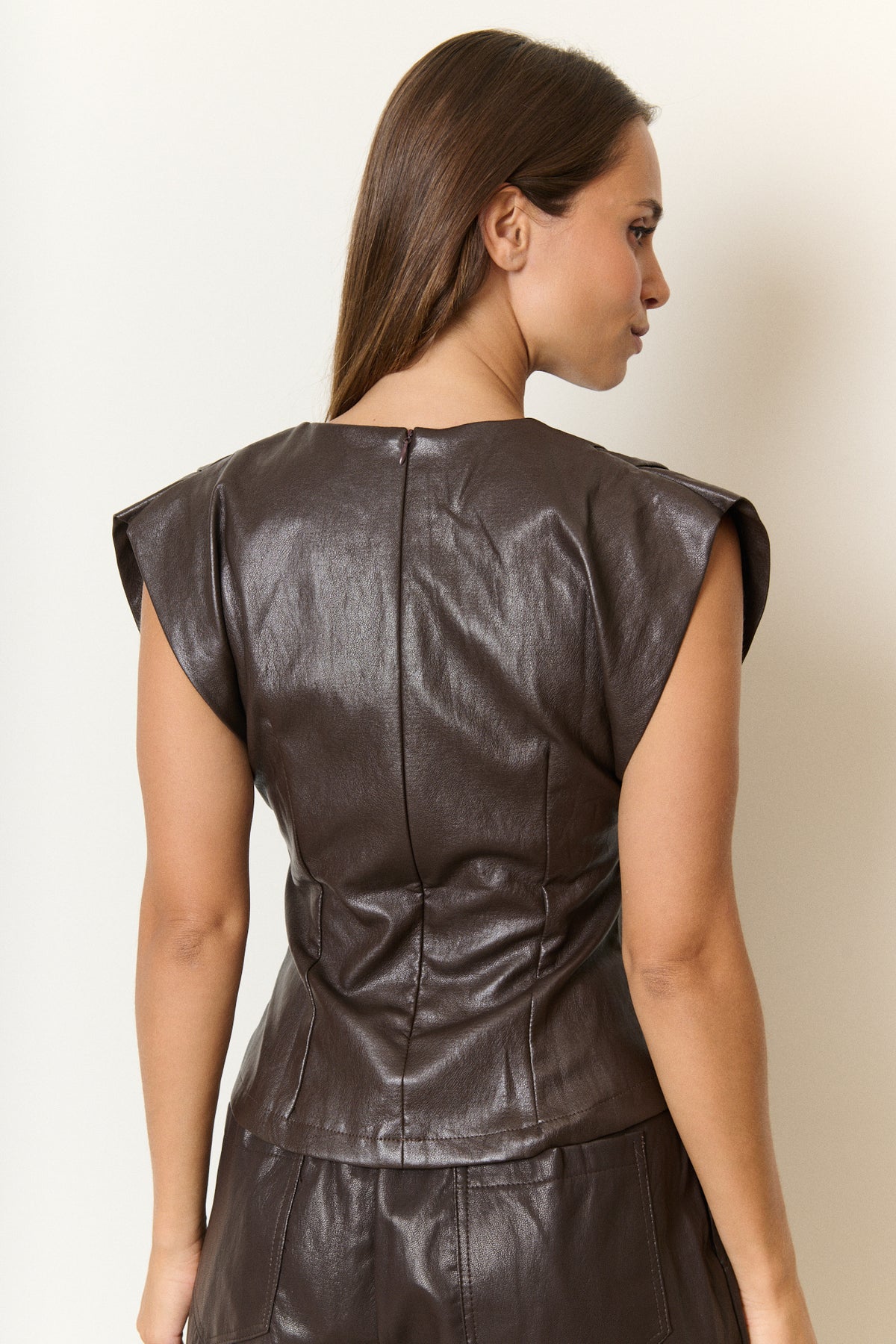 TOP SIMILI-CUIR FK191