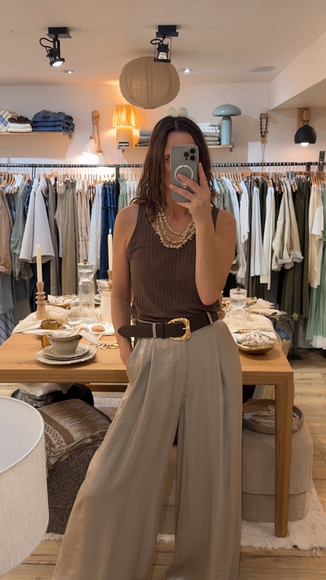 PANTALON BEIGE HS3075
