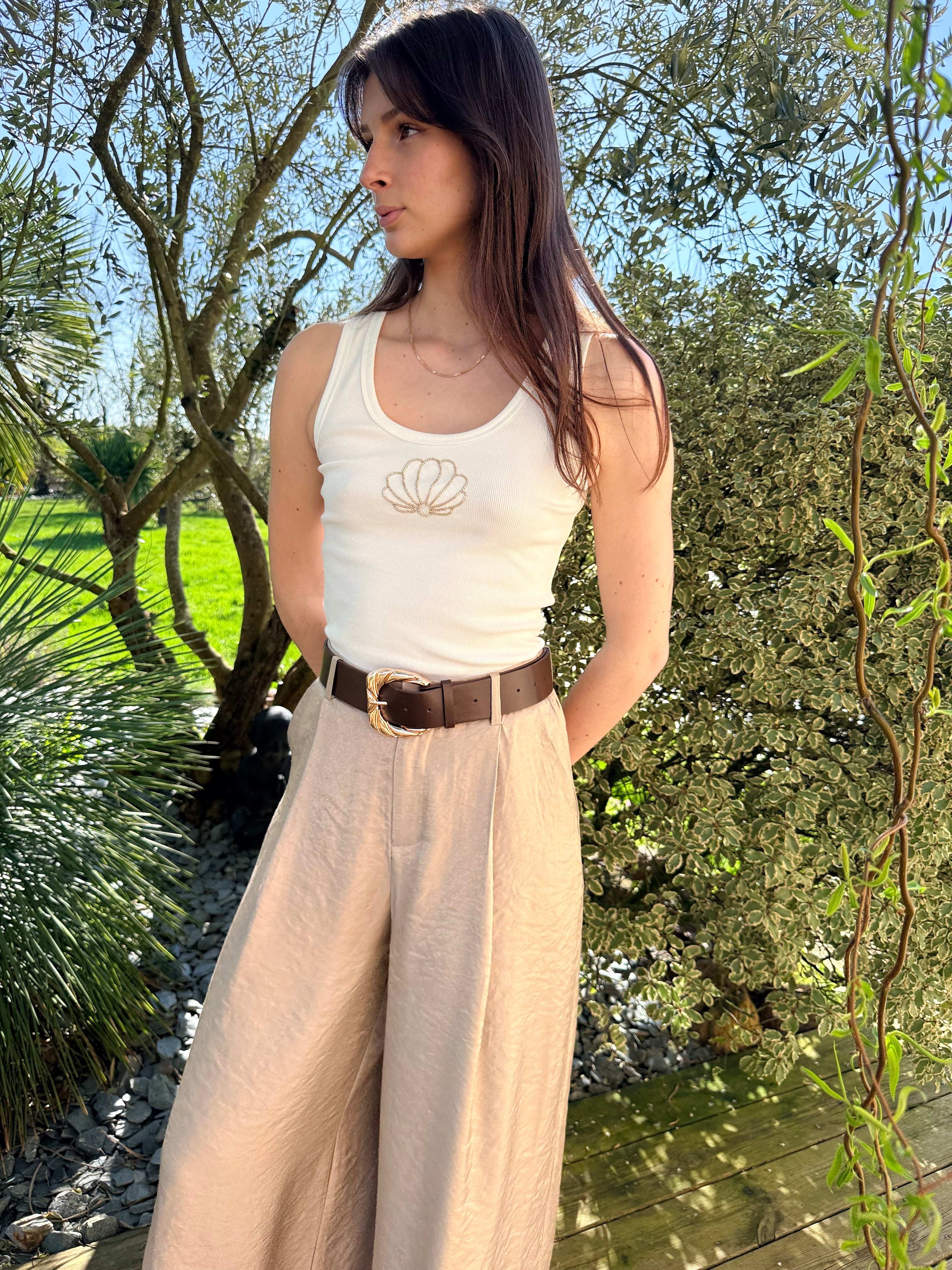 PANTALON BEIGE HS3075