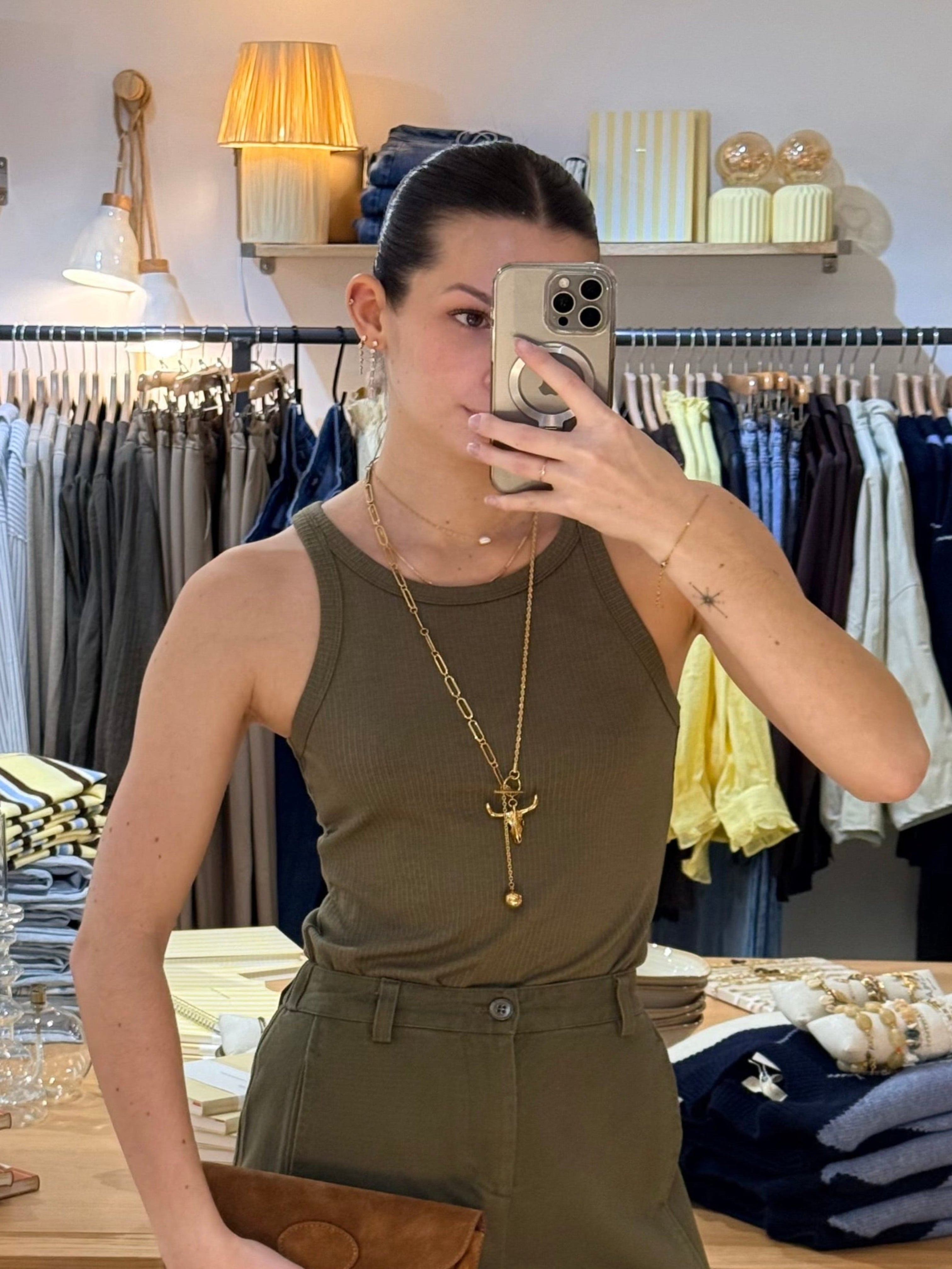 DÉBARDEUR KAKI 75278