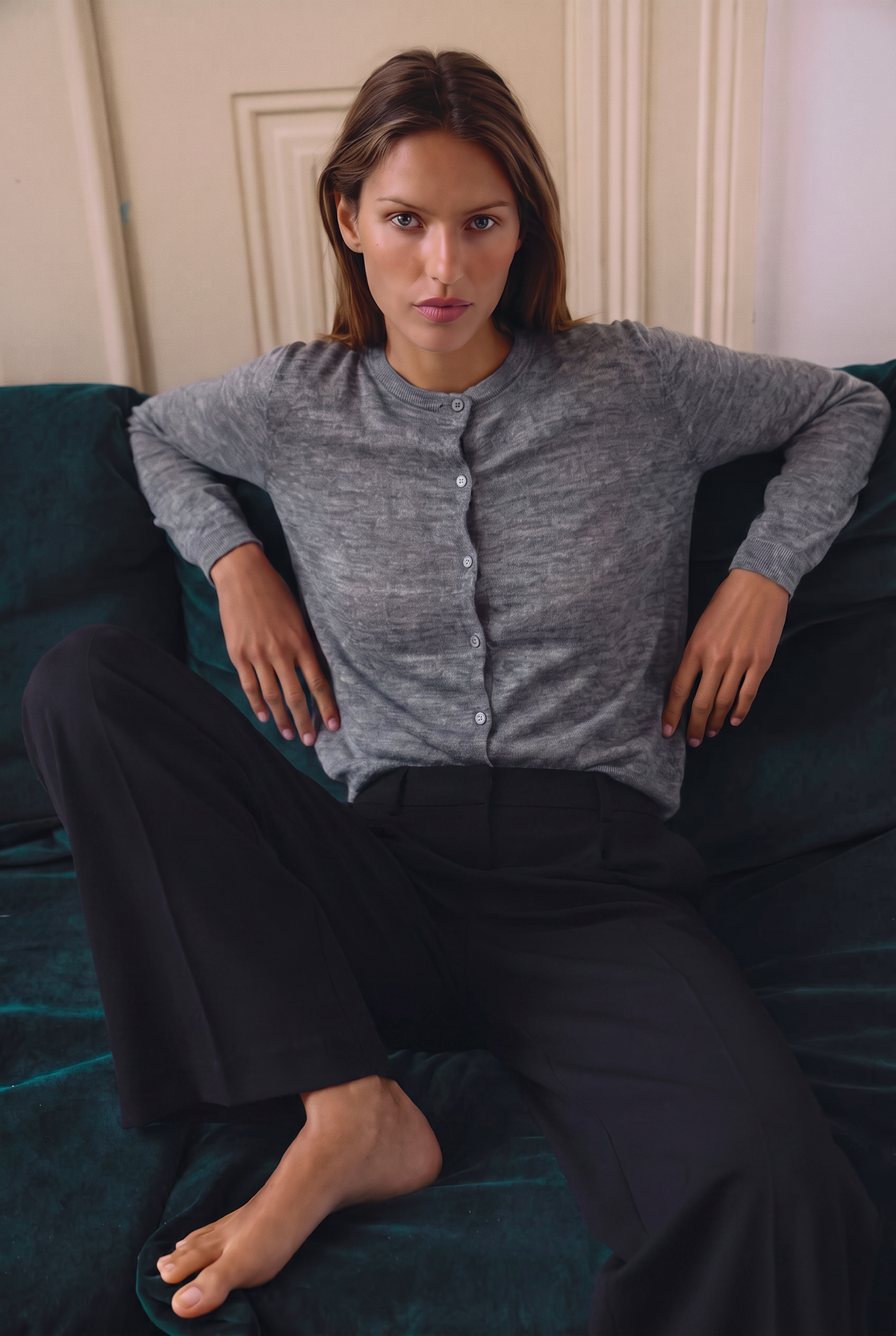 GILET FIN GRIS 2737