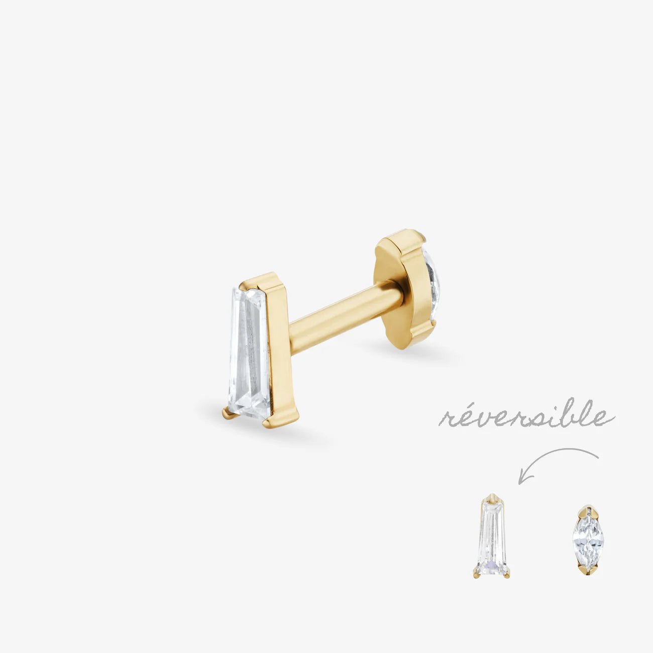 PIERCING TRAPÈZE X MARQUISE TITANE